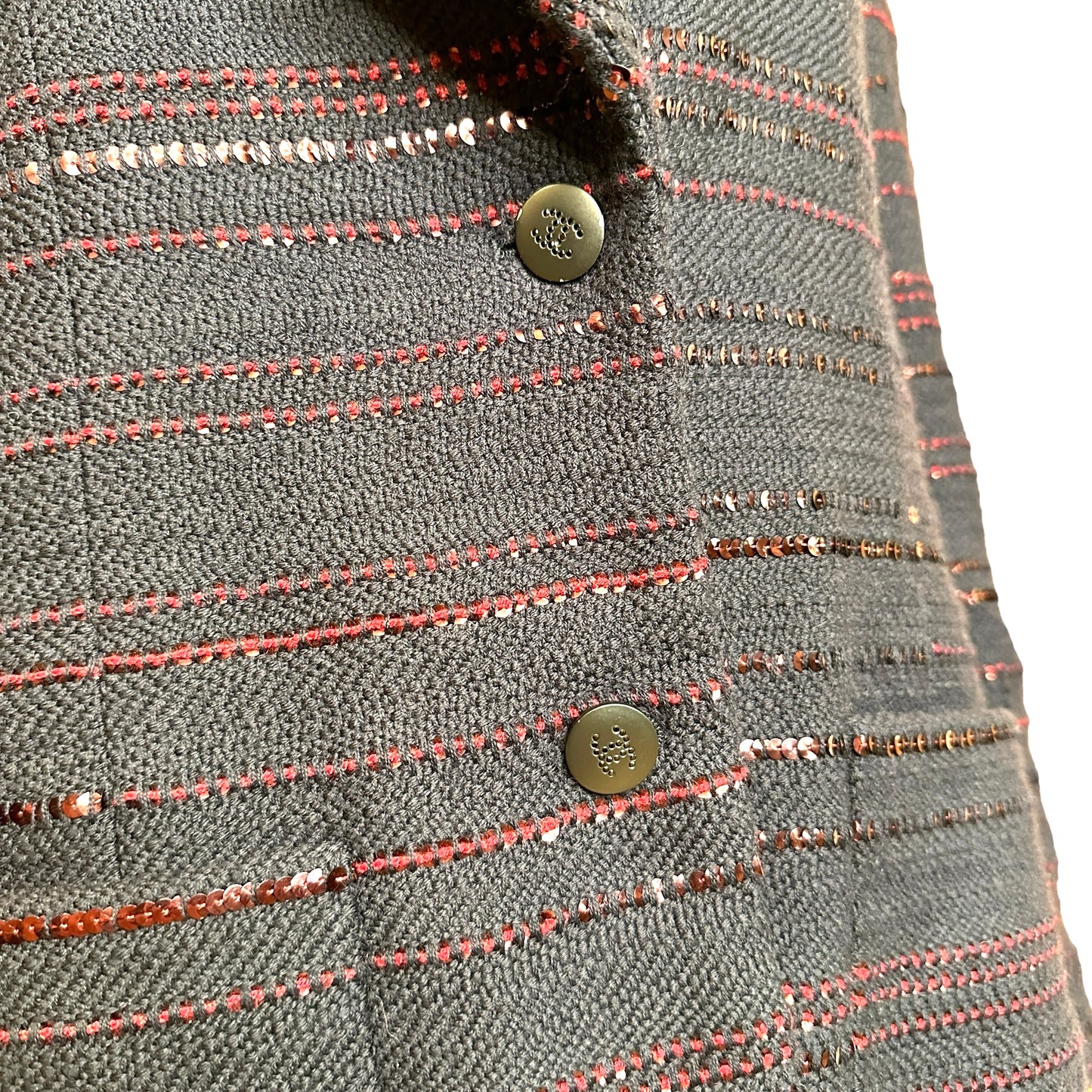 Navy 7 Sequins Blazer - XL