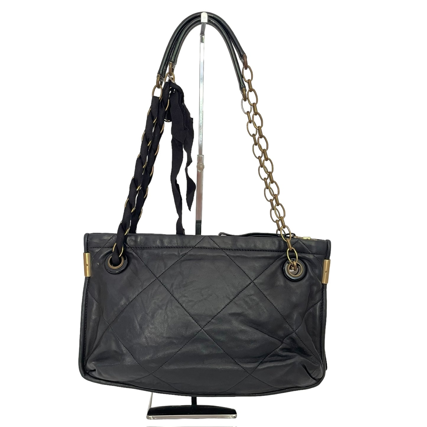 Black Leather Shoulder Bag
