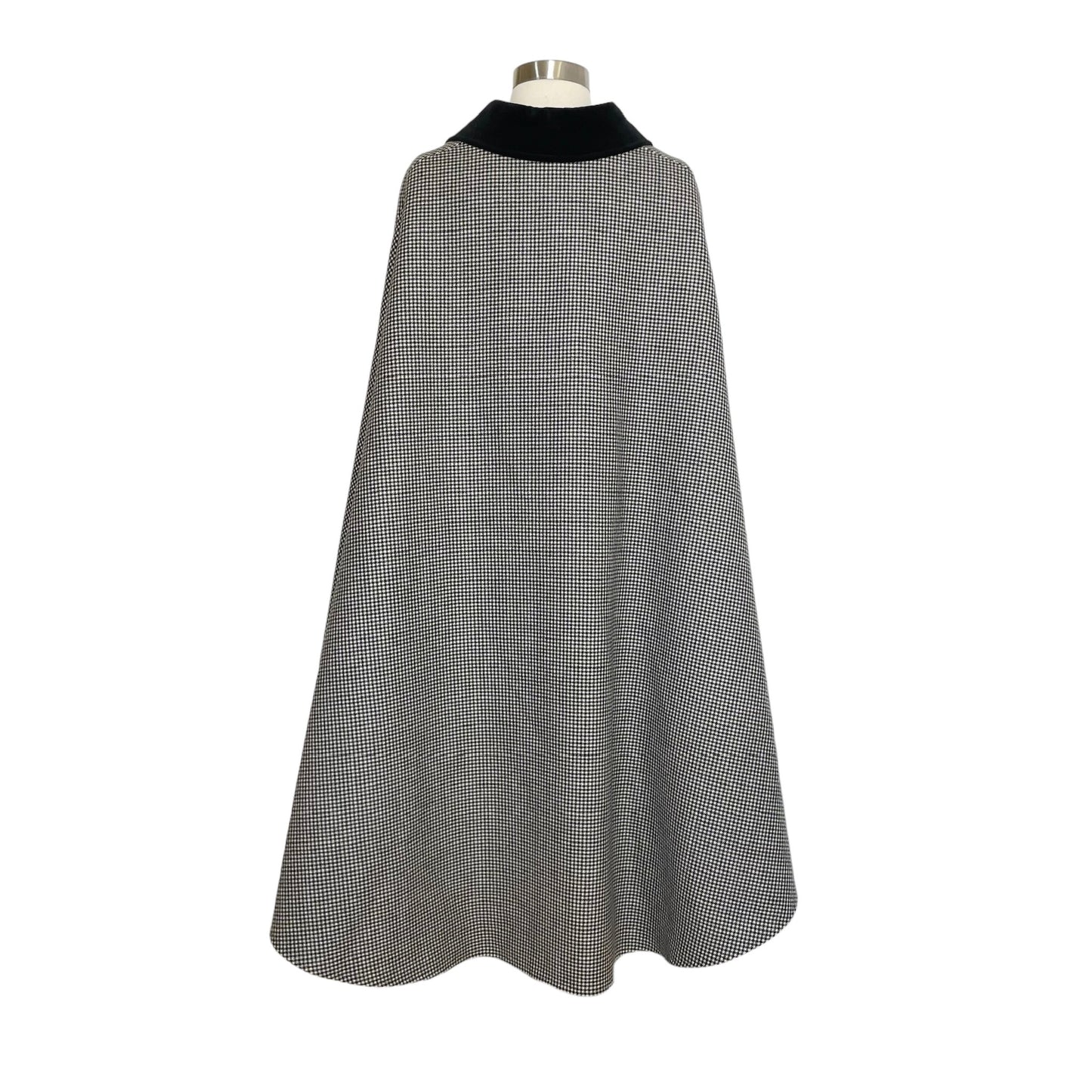 Houndstooth & Plaid Reversible Cape - 44
