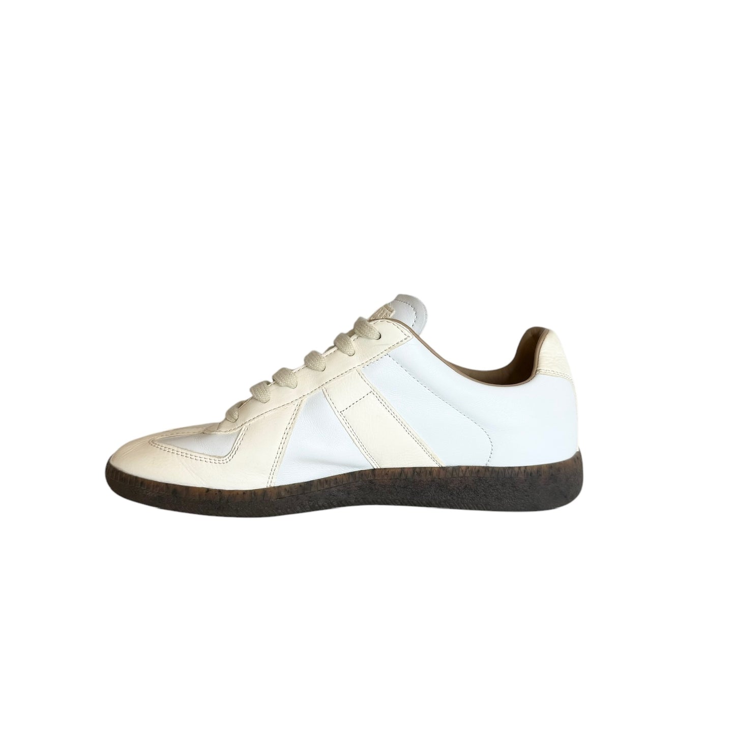 Cream Leather Sneakers - 9