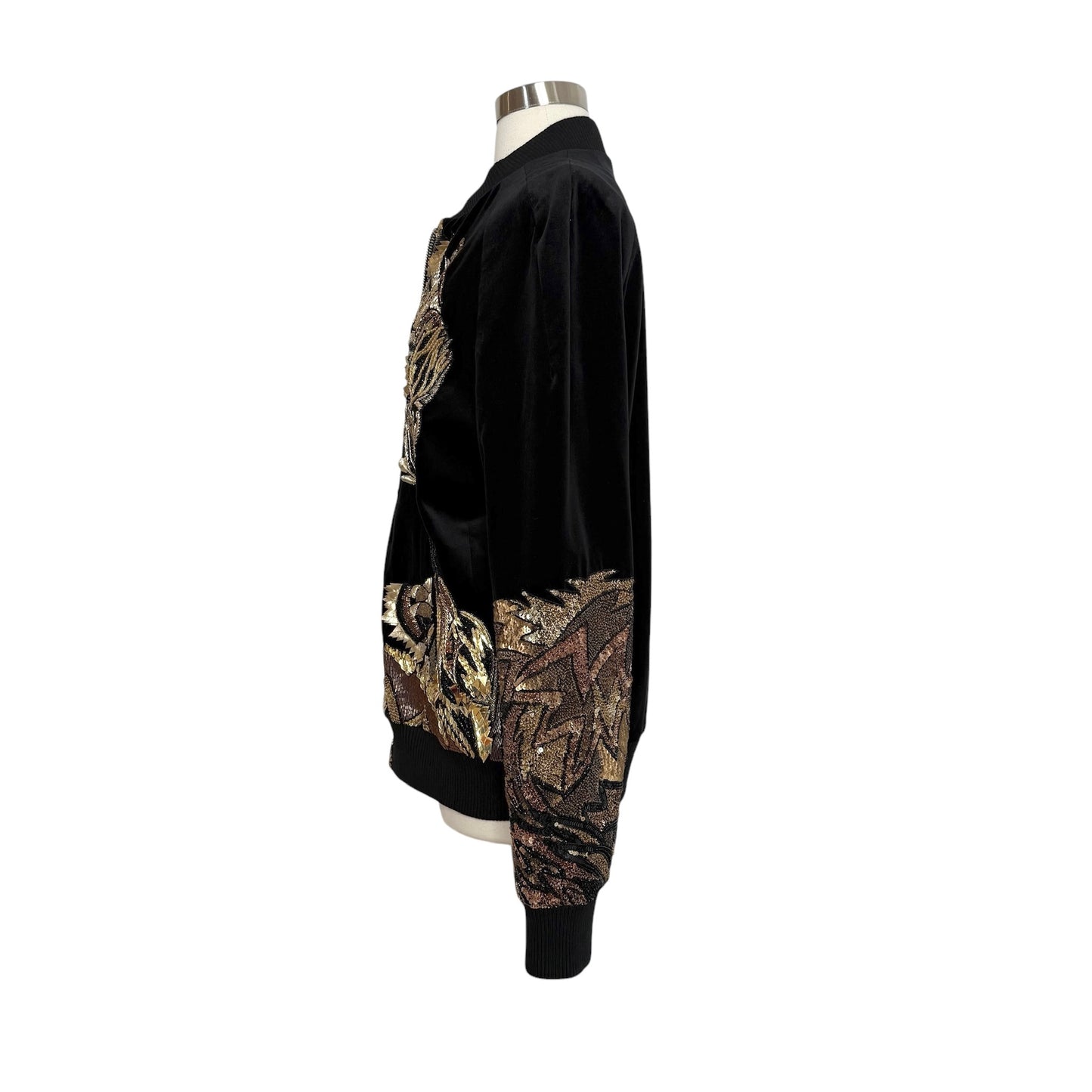 Black & Gold Embellished Jacket - L