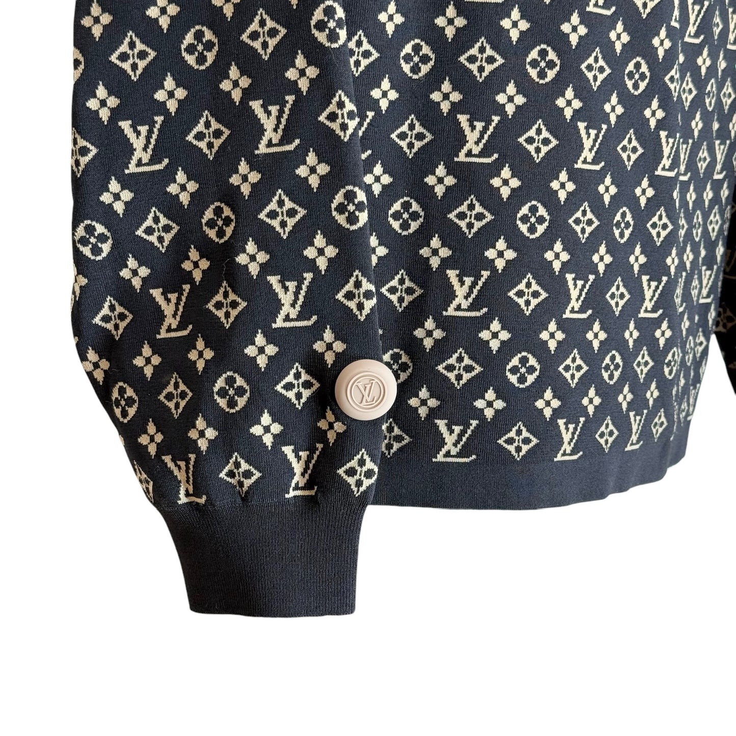 Black & Cream Monogram Sweater - M/L