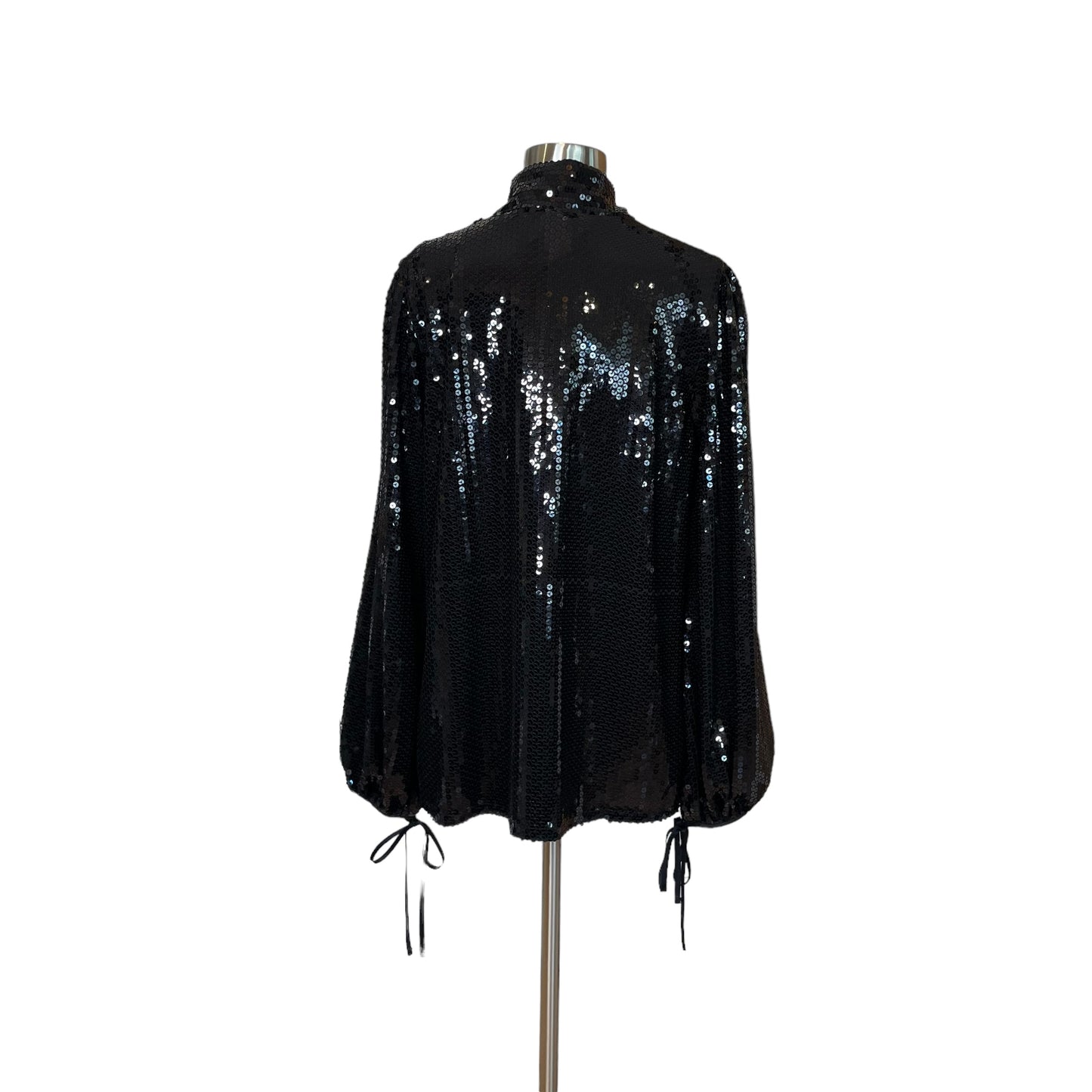Black Sequin Long Sleeve Top - 46