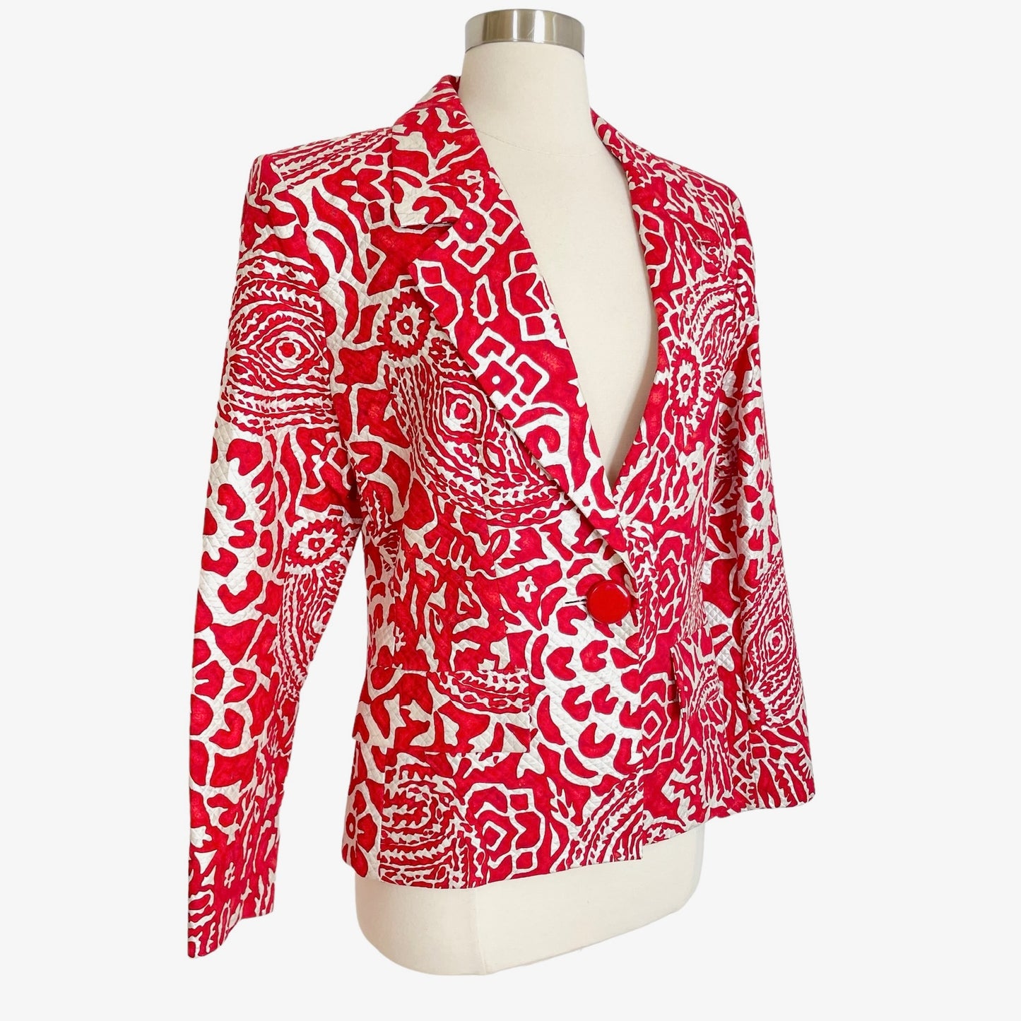 Red & White Blazer - 42
