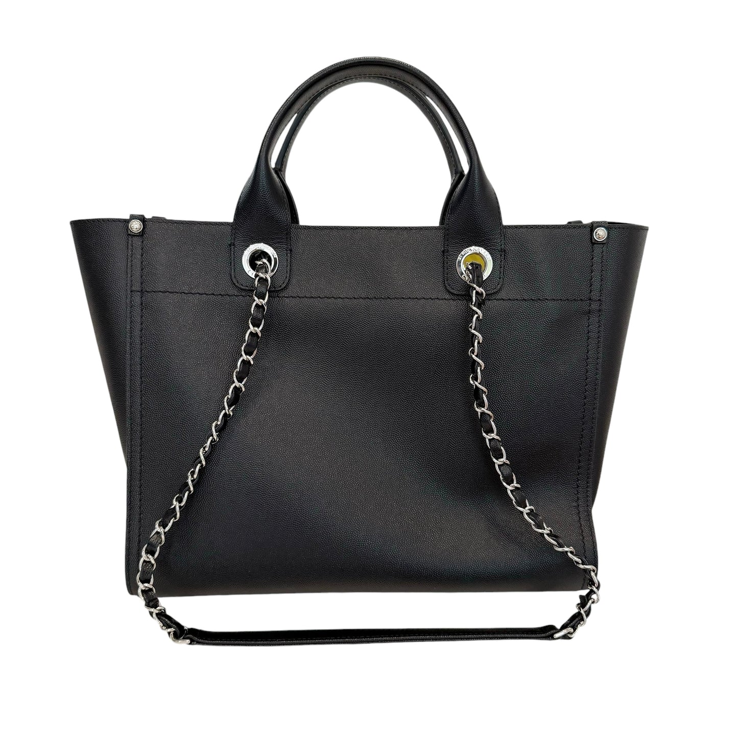 Black Studded Leather Deauville Bag