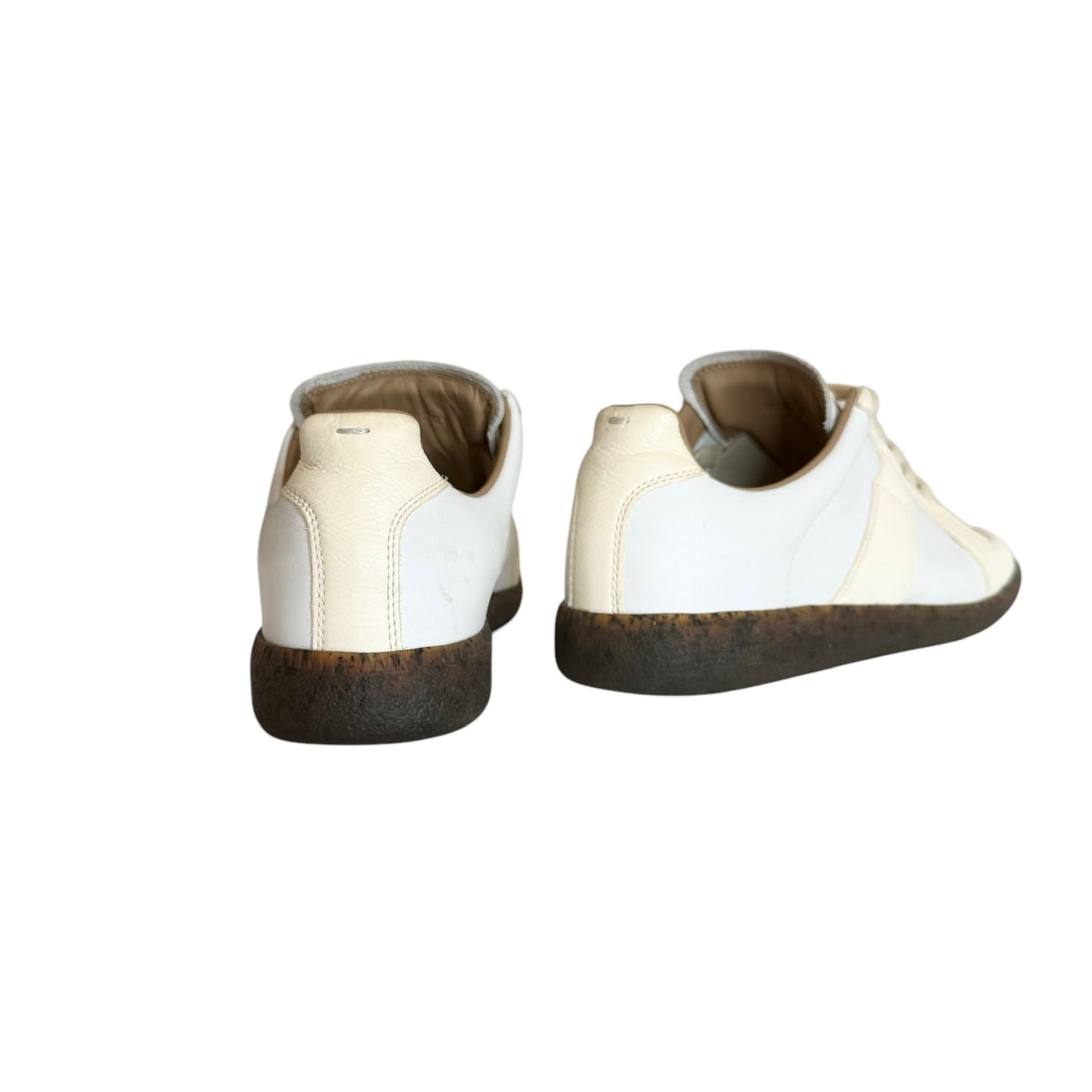 Cream Leather Sneakers - 9