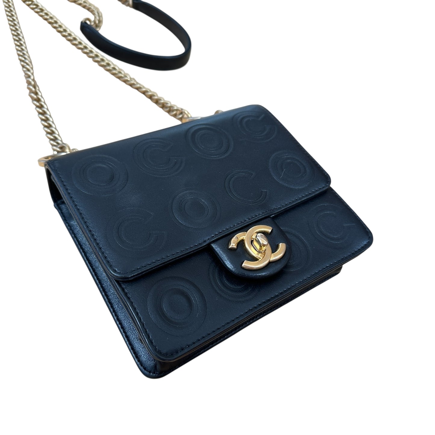 Chanel Coco Embossed Mini Flap Bag