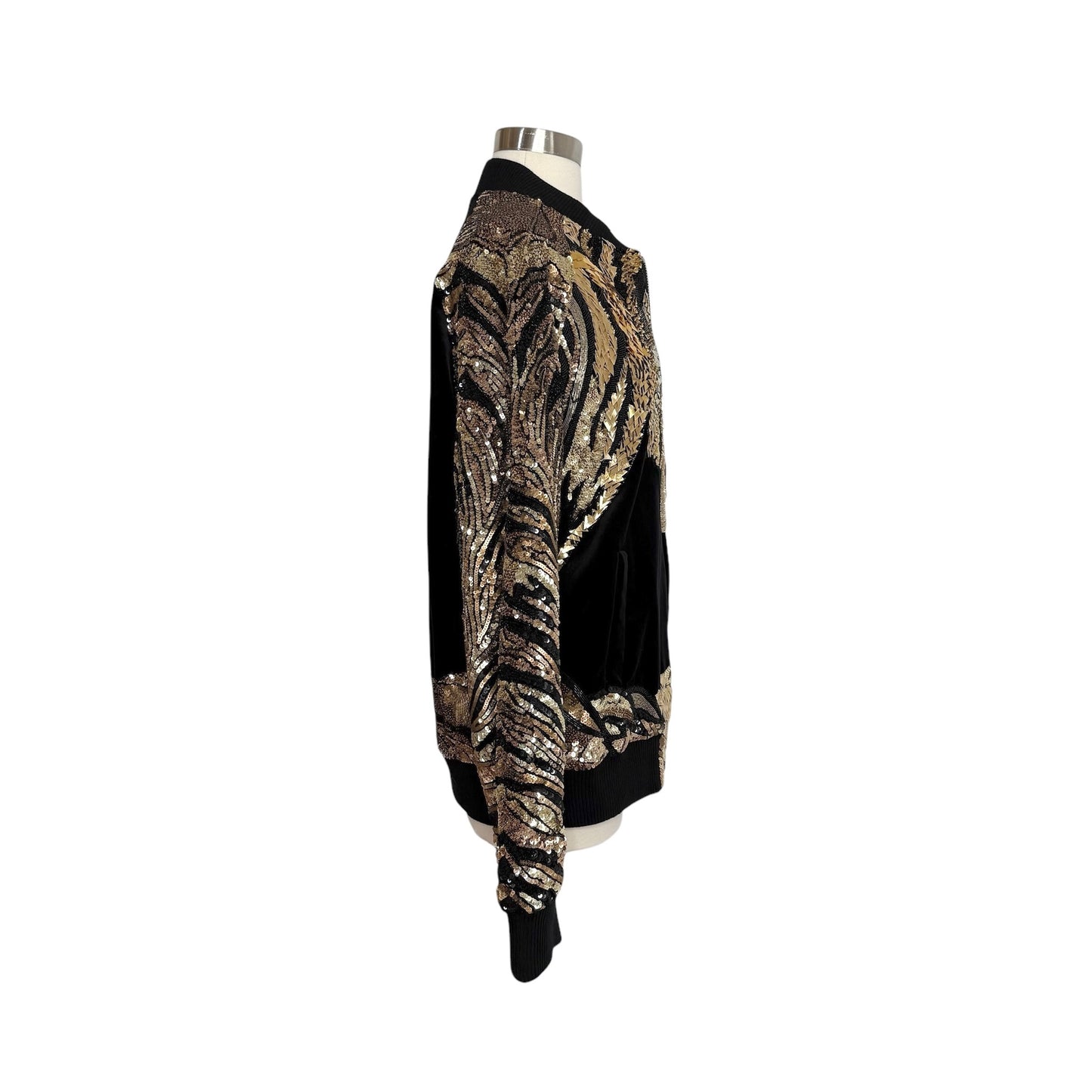 Black & Gold Embellished Jacket - L
