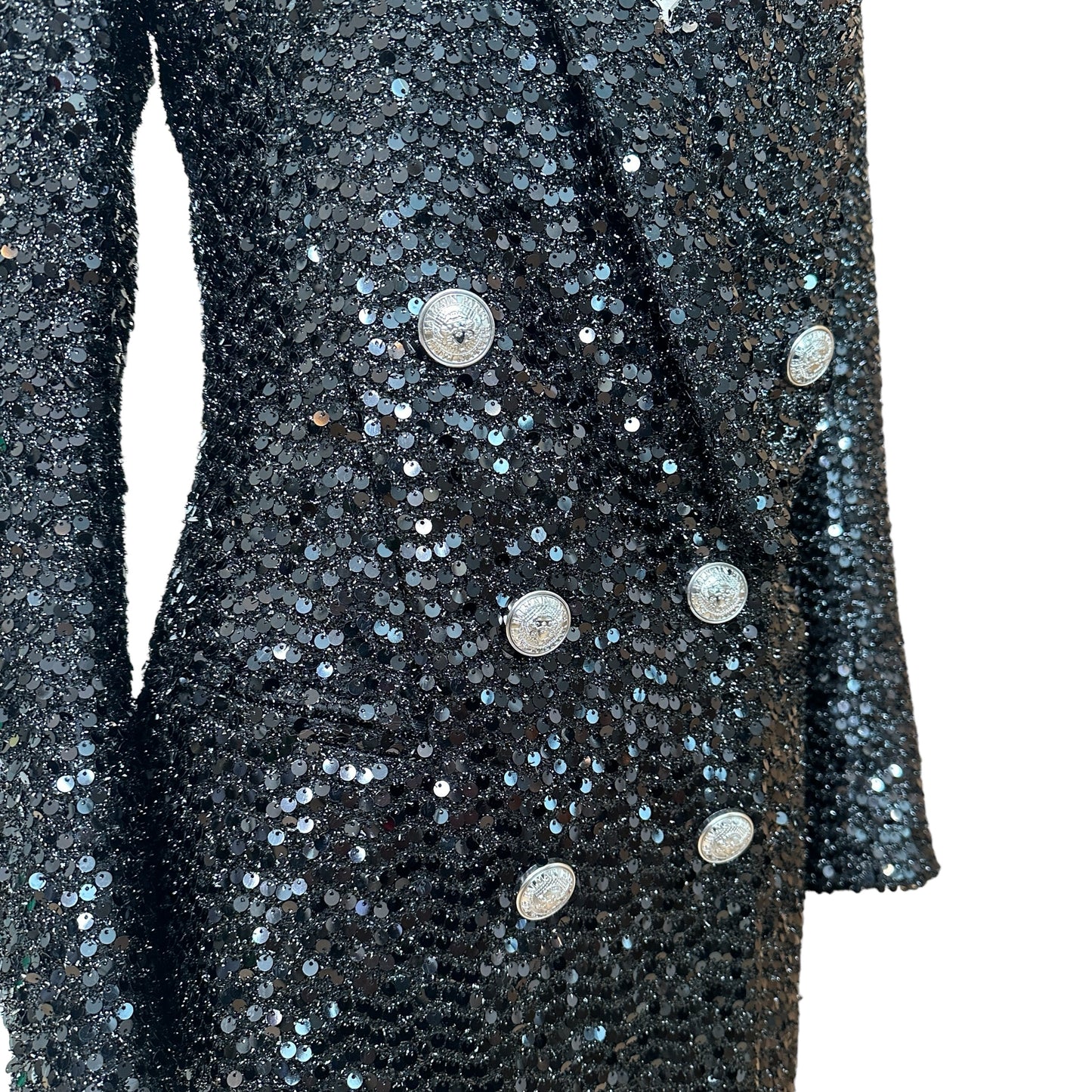 Black Sequins Blazer/Dress - S