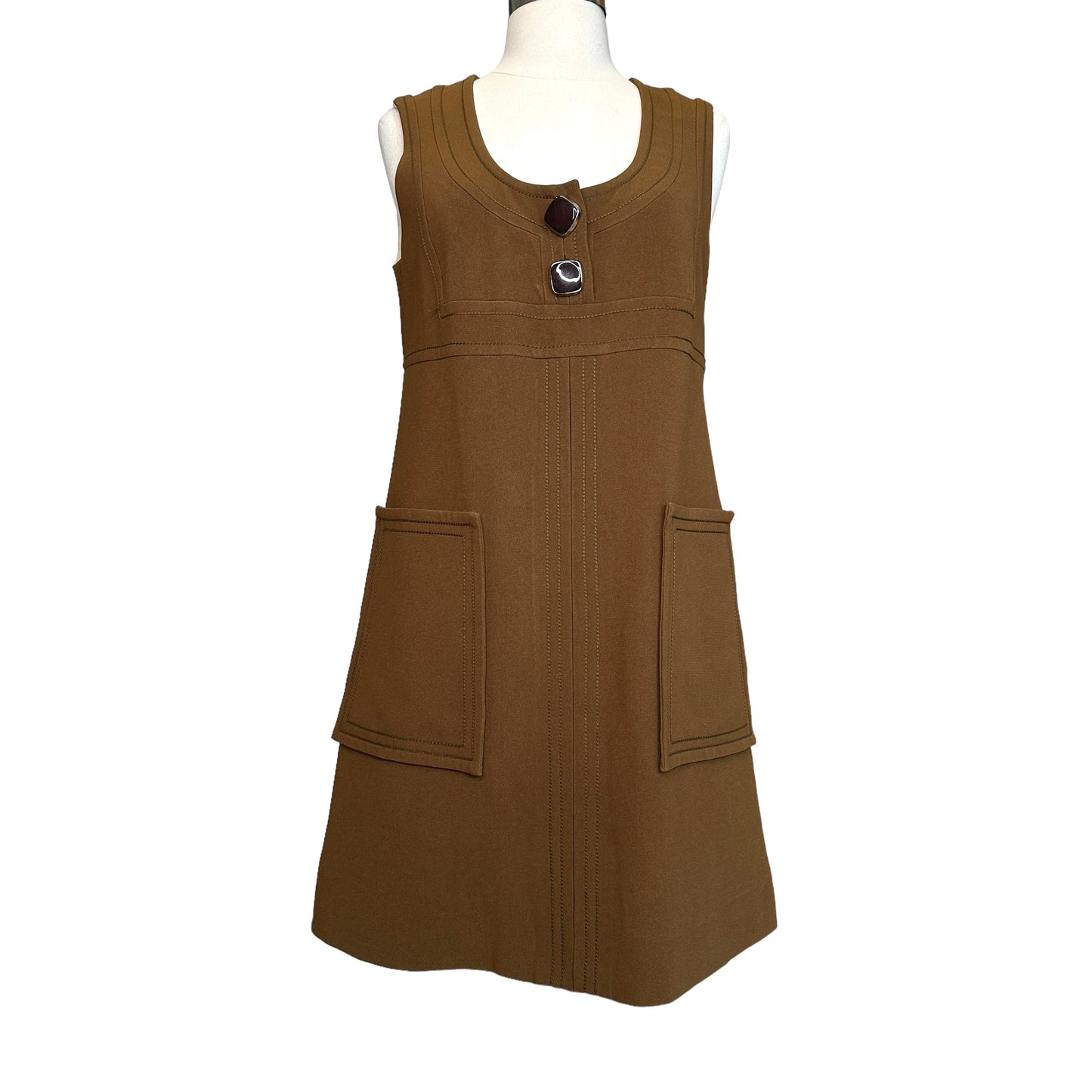 Vintage Brown Mini Dress - M