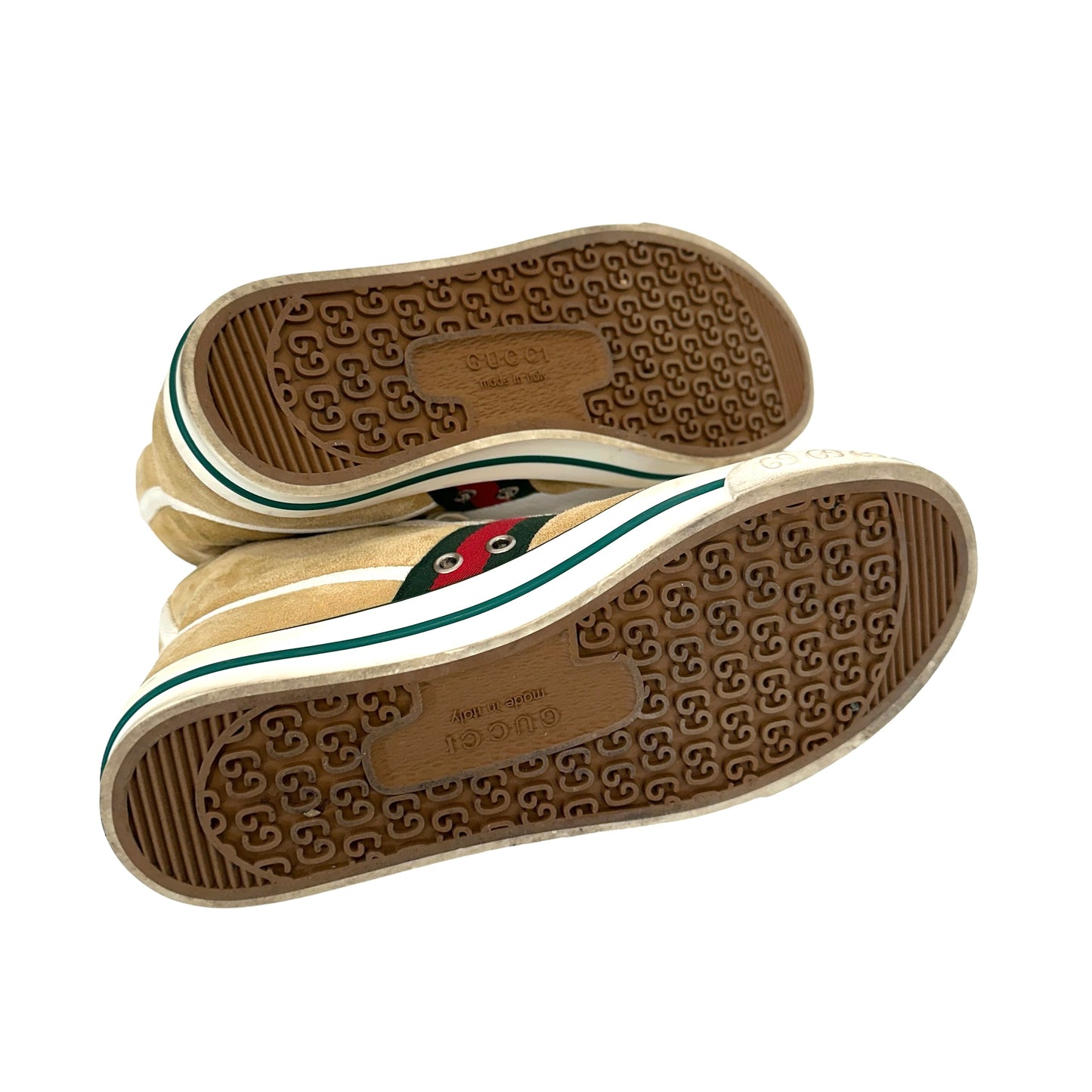 Cream Suede & Shearling Sneakers - 7.5