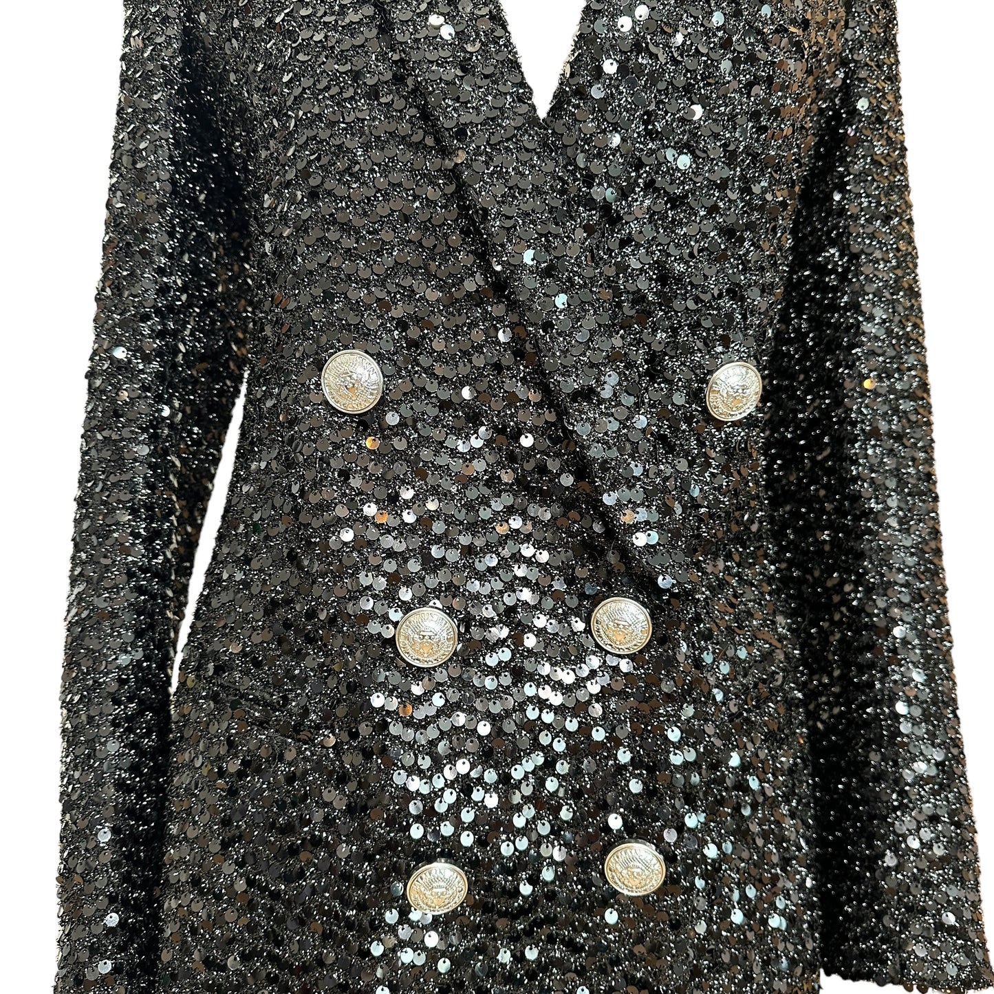 Black Sequins Blazer/Dress - S