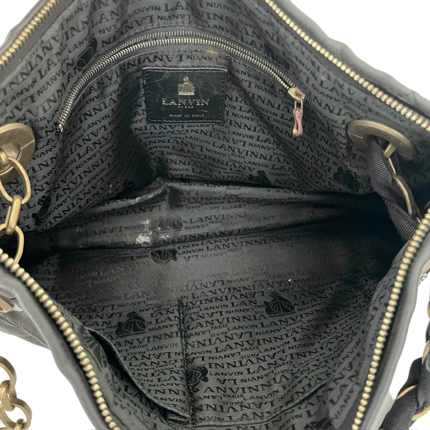 Black Leather Shoulder Bag