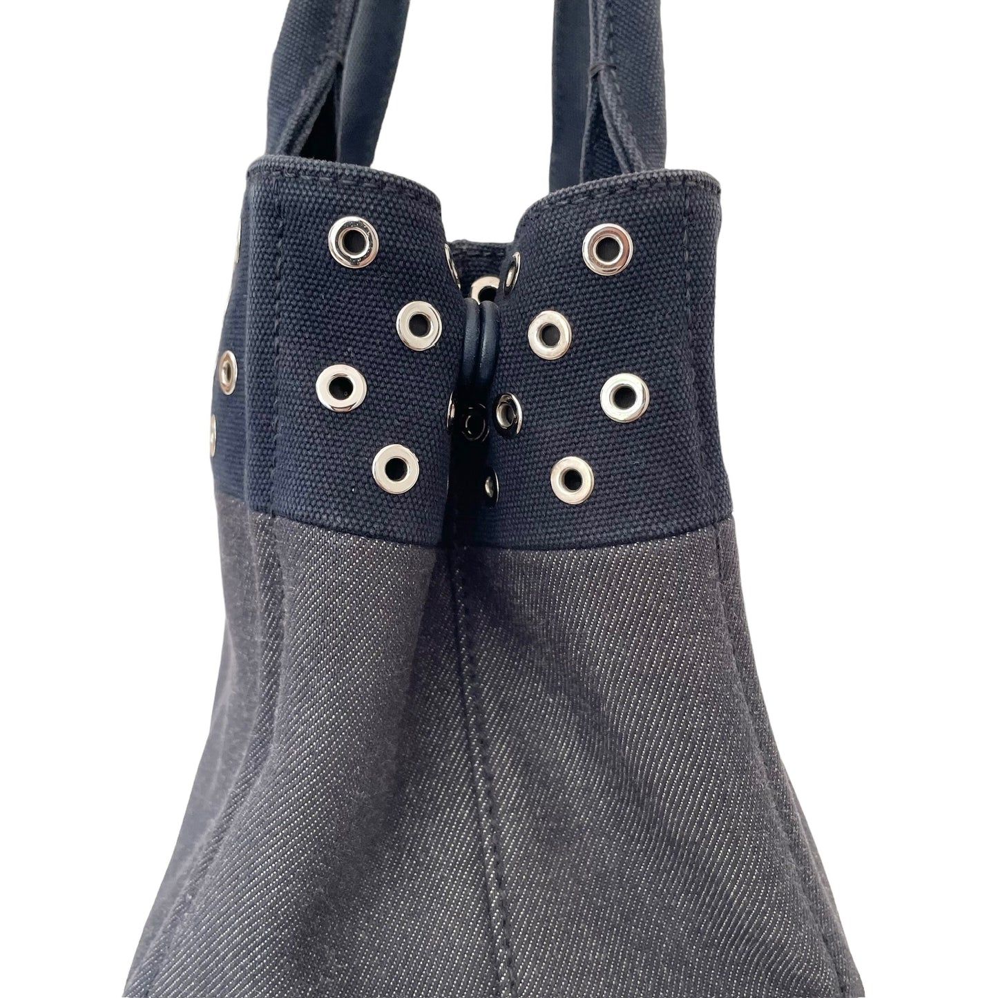 Denim Studded Tote Bag