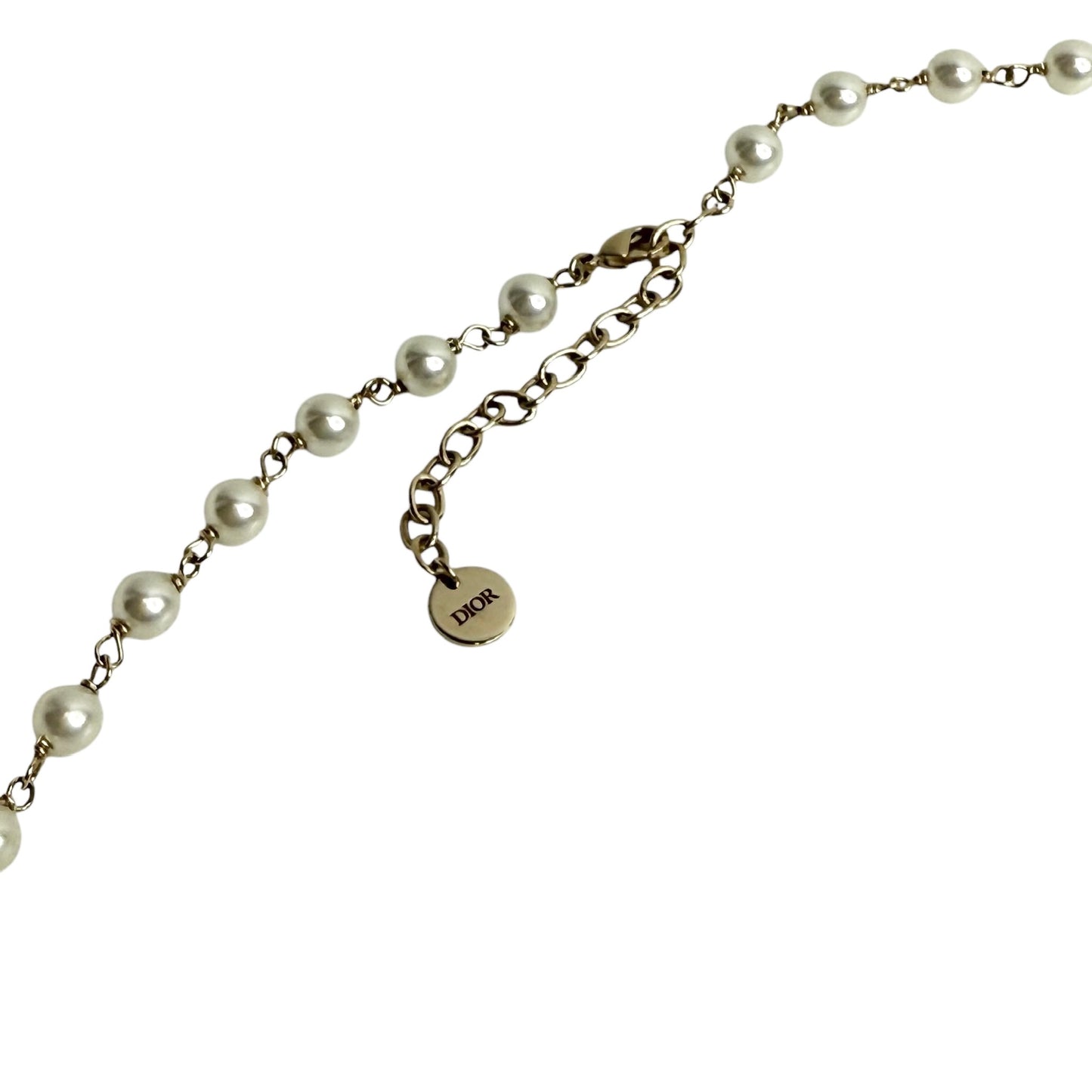 Butterfly & Faux Pearl Necklace