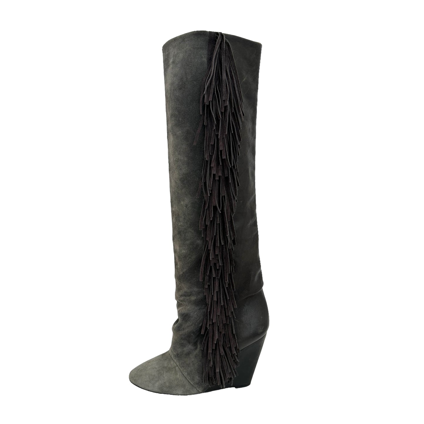 Fringe Suede Boots - 9