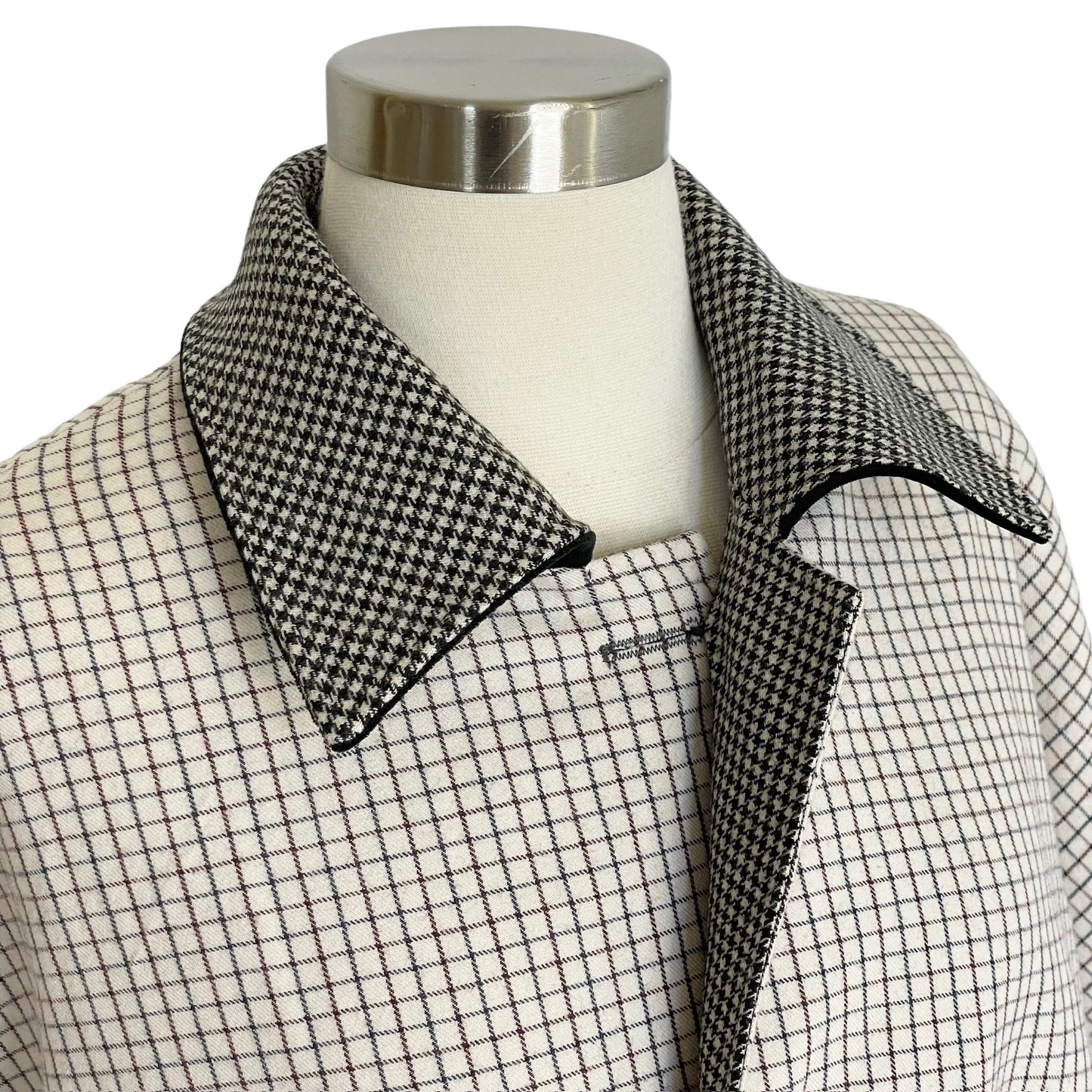 Houndstooth & Plaid Reversible Cape - 44