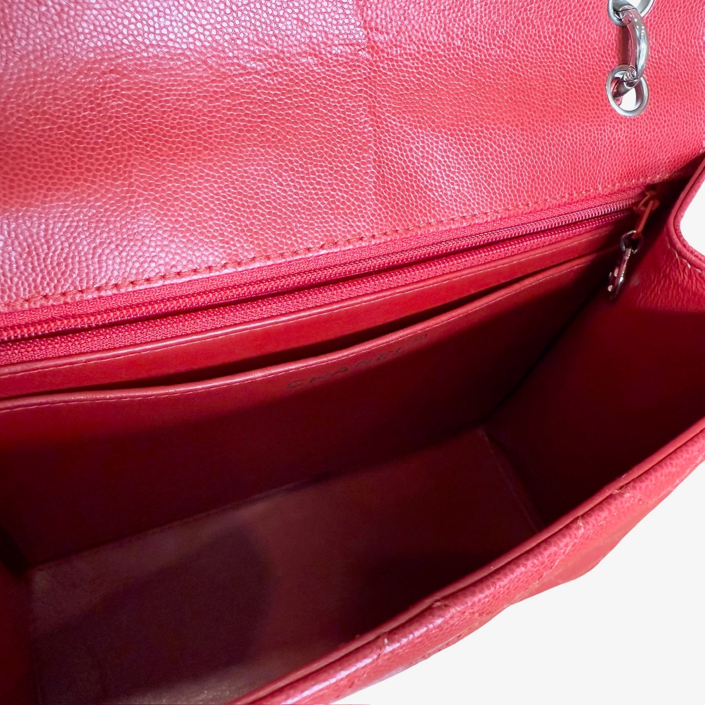 Red Caviar Top Handle Bag