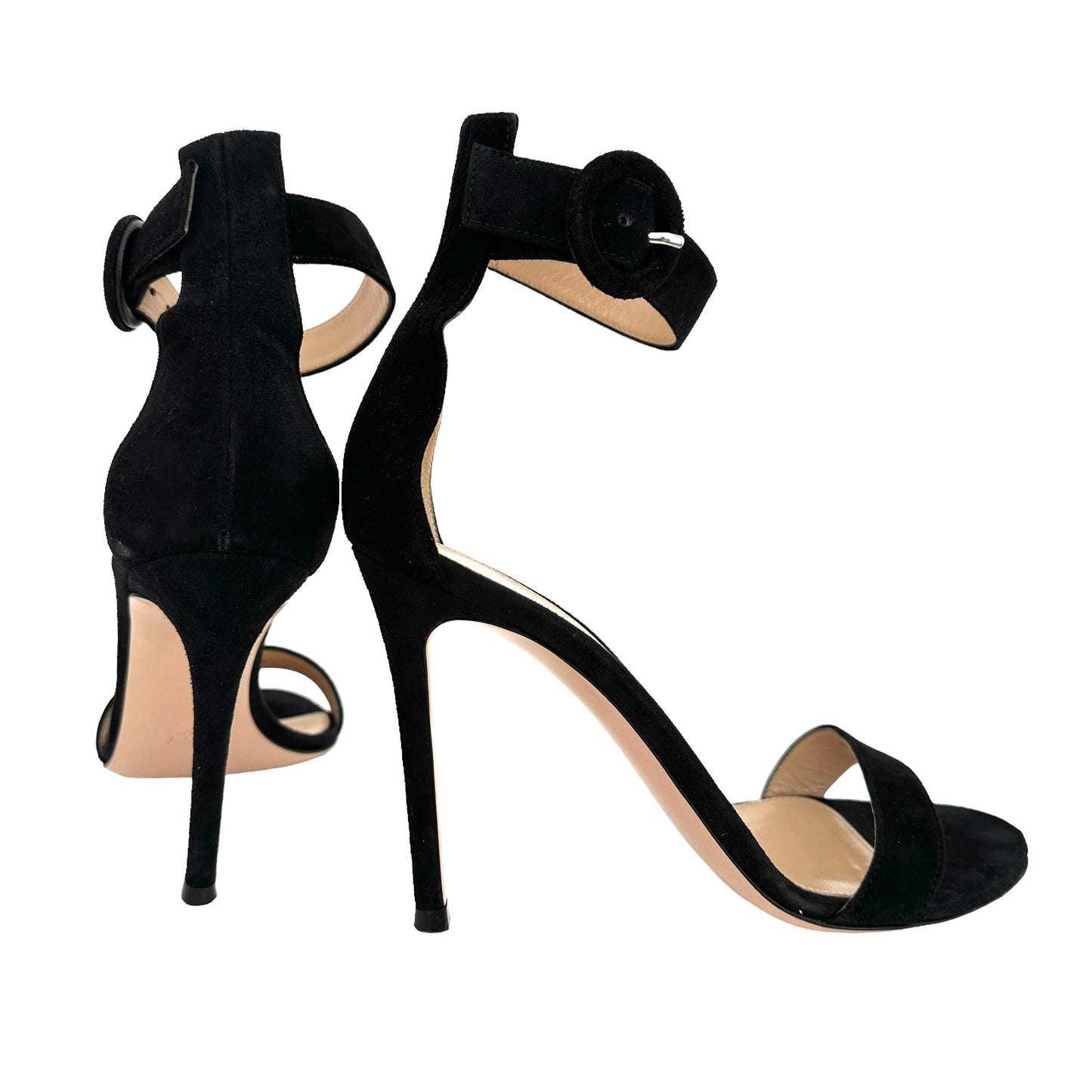 Black Suede Heels - 6.5