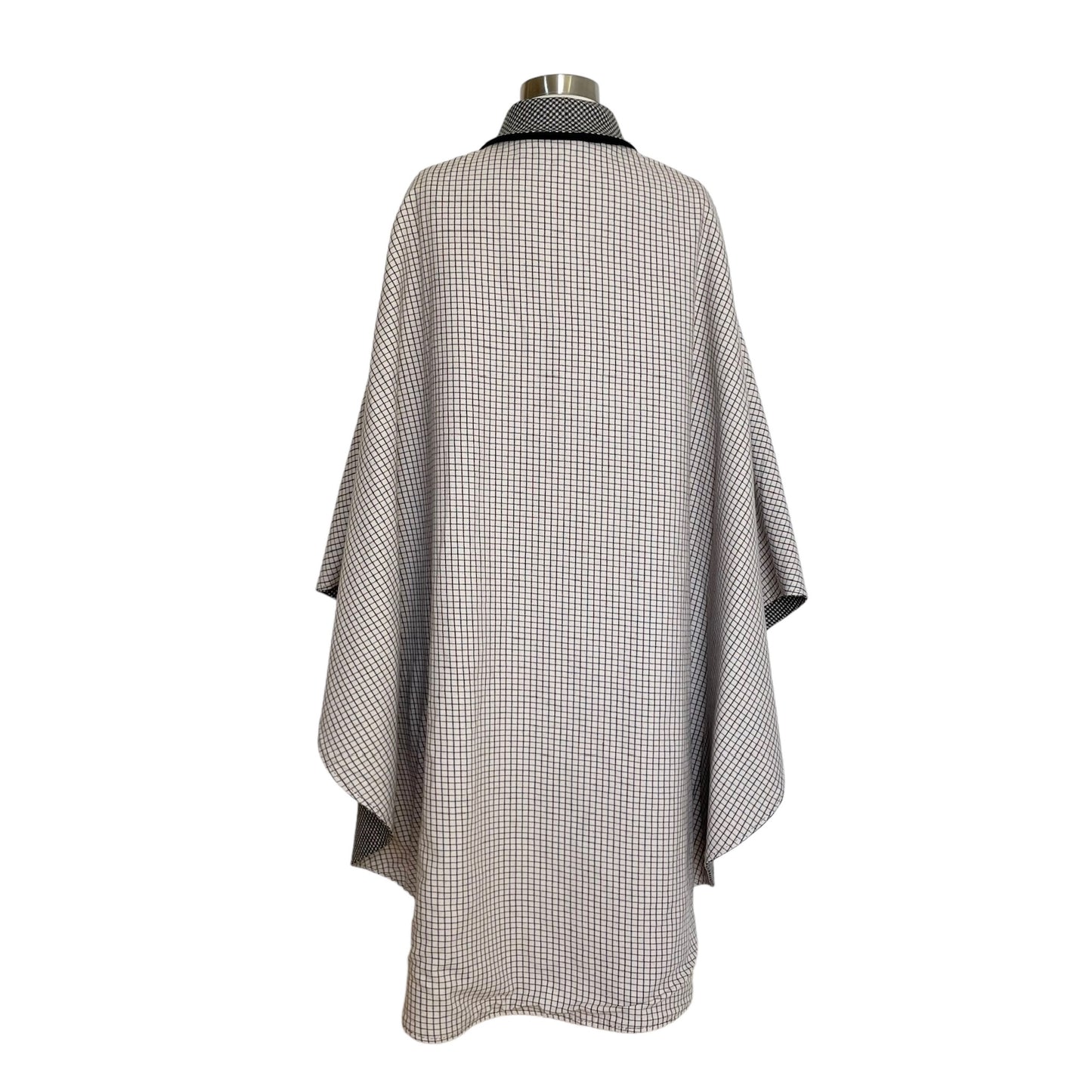 Houndstooth & Plaid Reversible Cape - 44