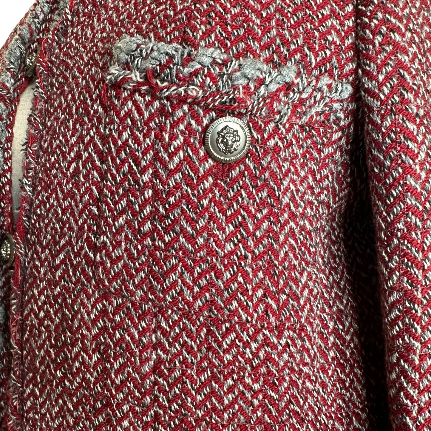 Red Tweed Jacket - M