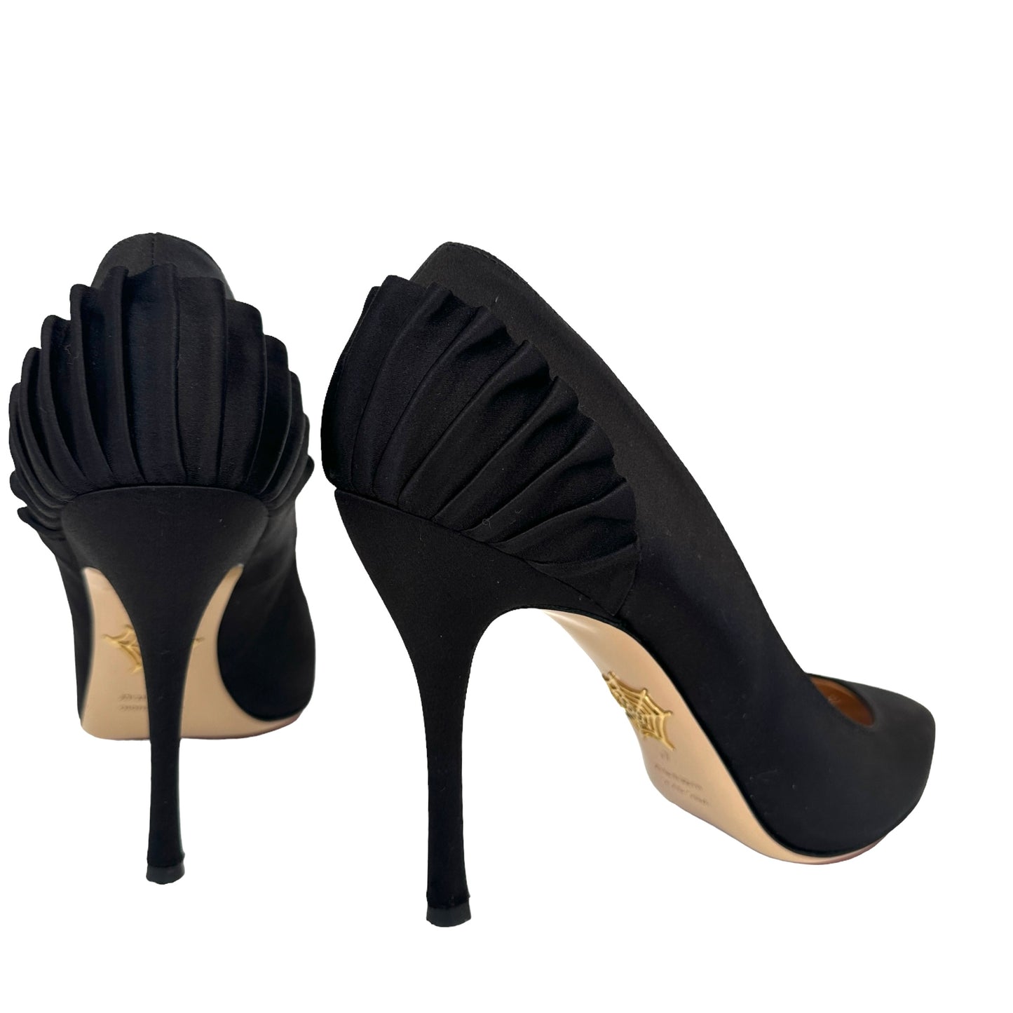 Black Satin Heels - 11