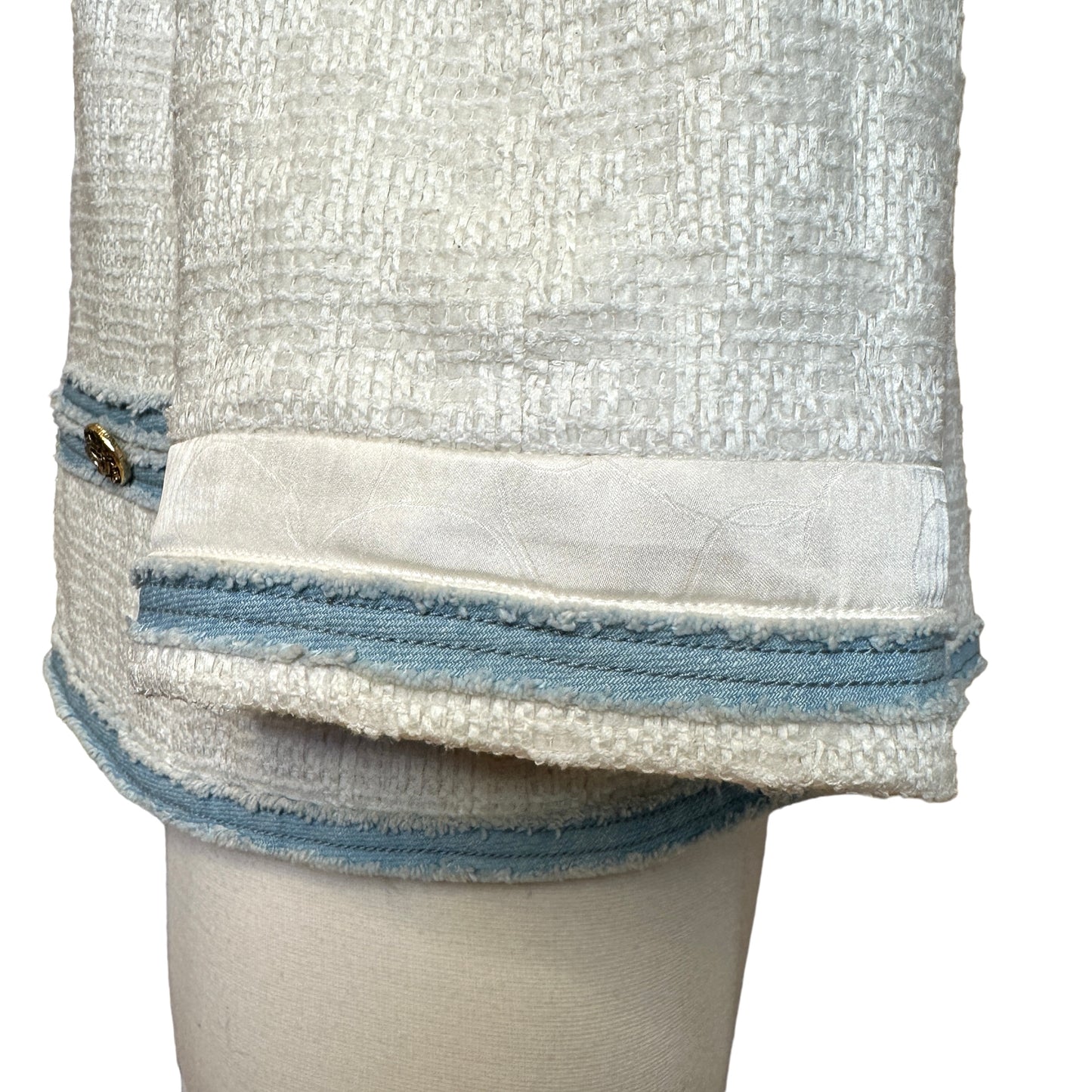 White & Denim Jacket - XL