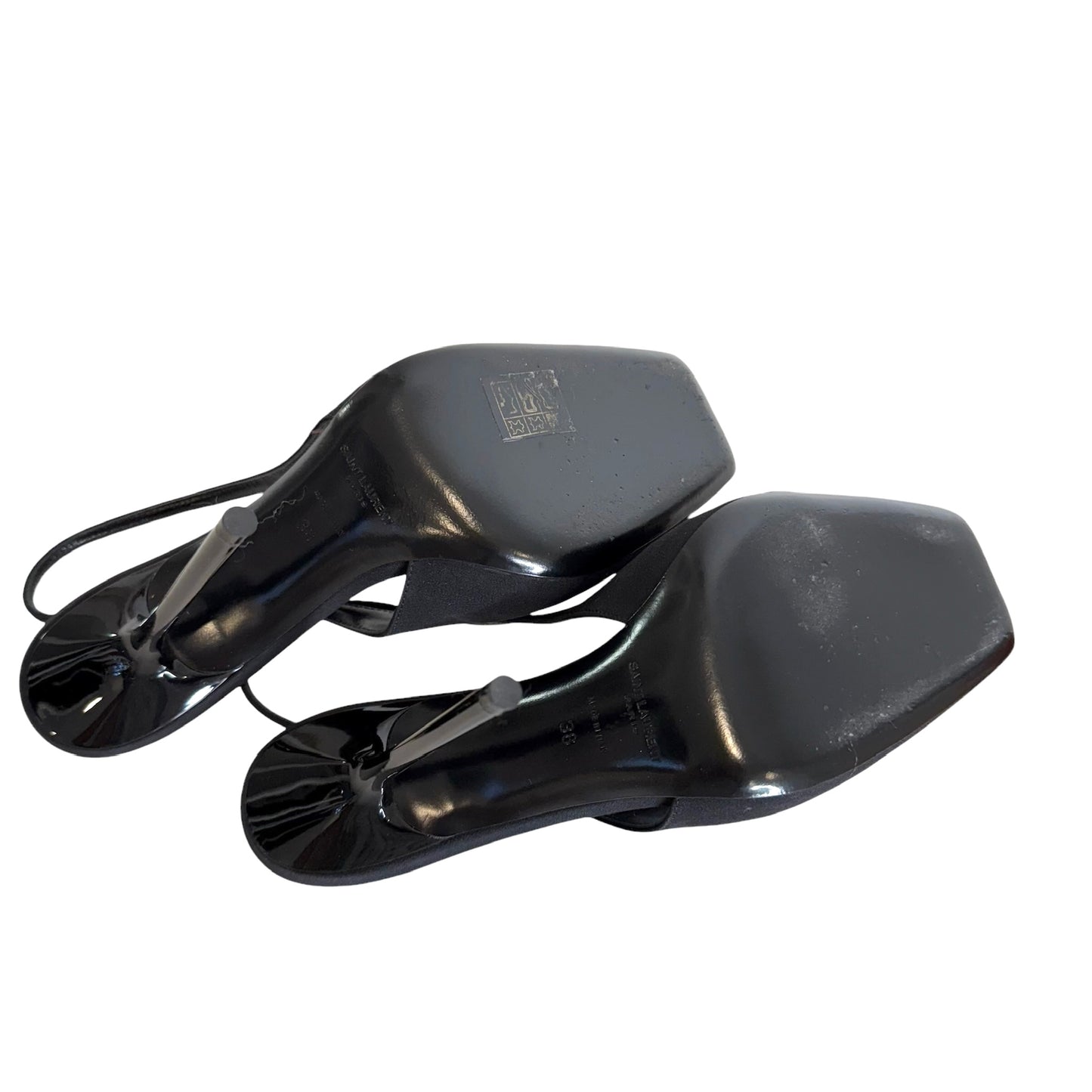 Brown Satin Heels - 8
