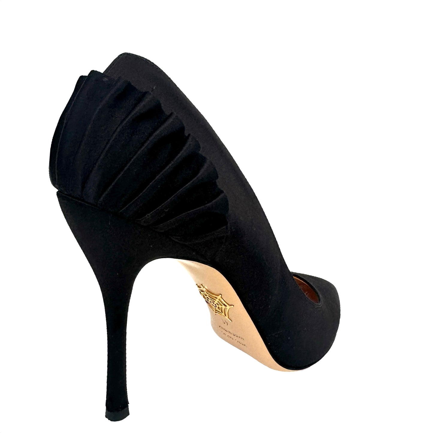 Black Satin Heels - 11