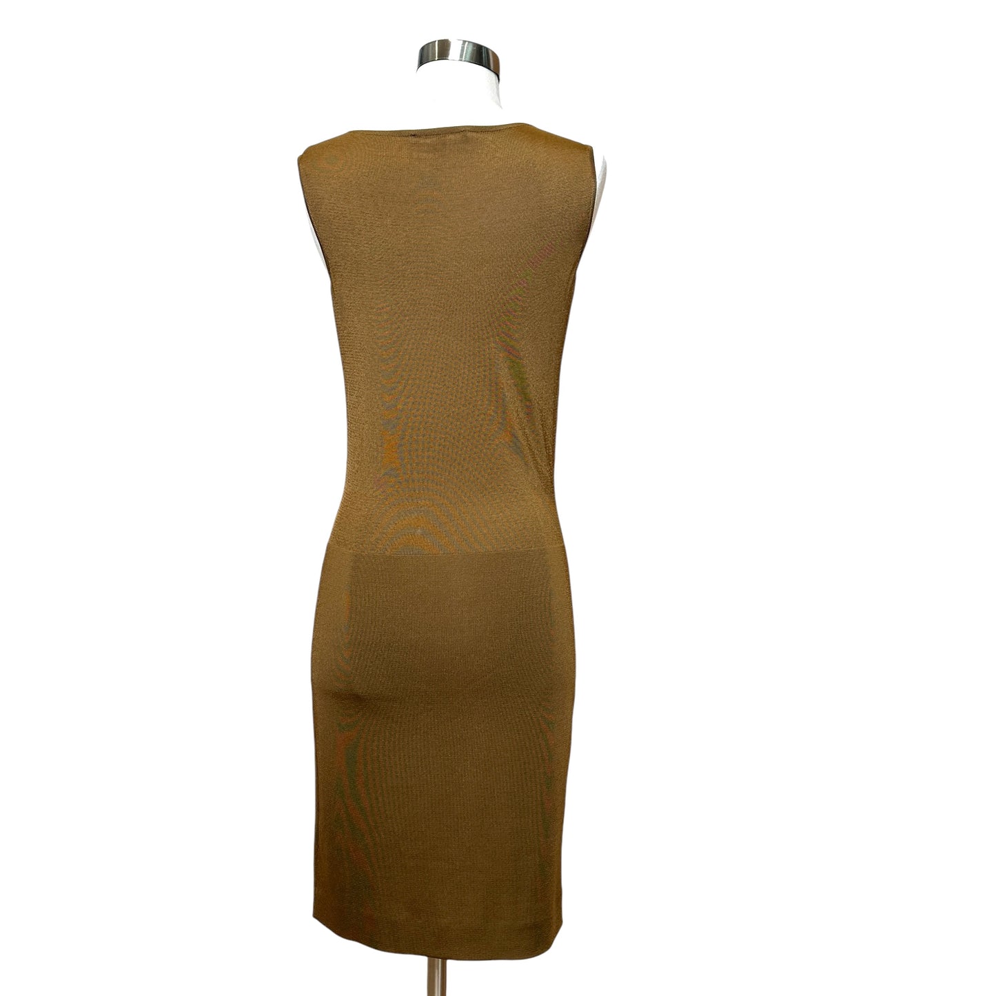 Ocre Dress w/Gold Flower - M