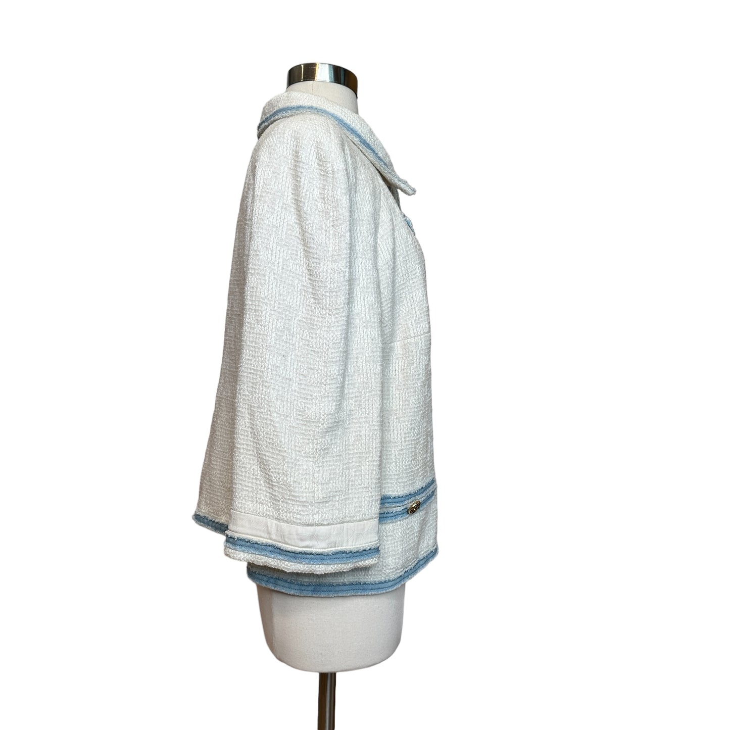 White & Denim Jacket - XL