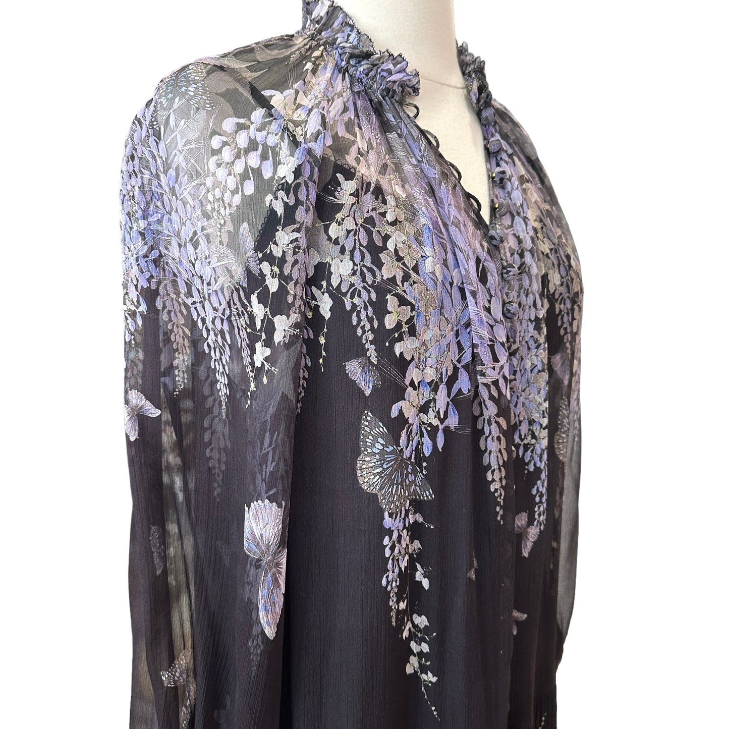 Silk Floral Dress - S/M