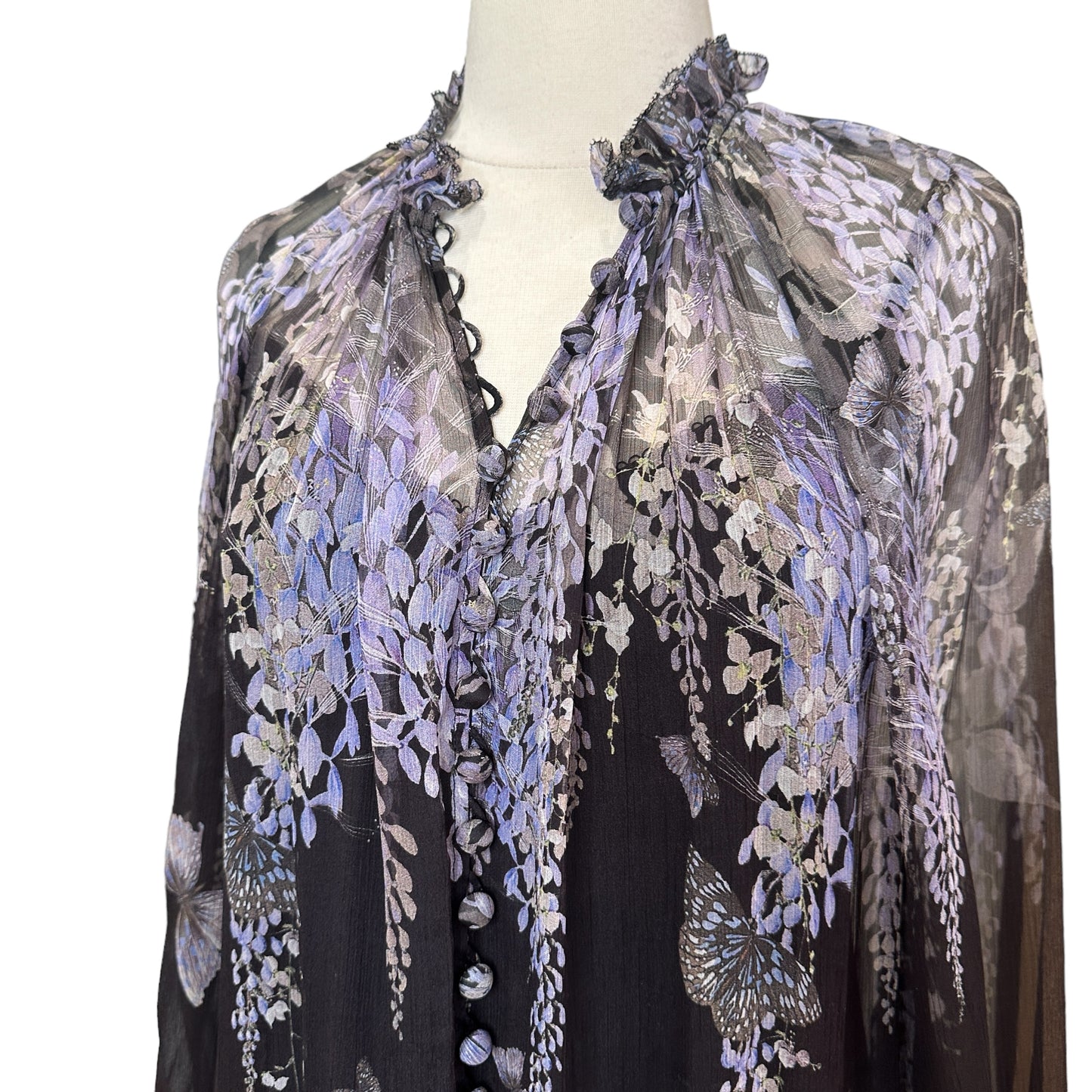 Silk Floral Dress - S/M