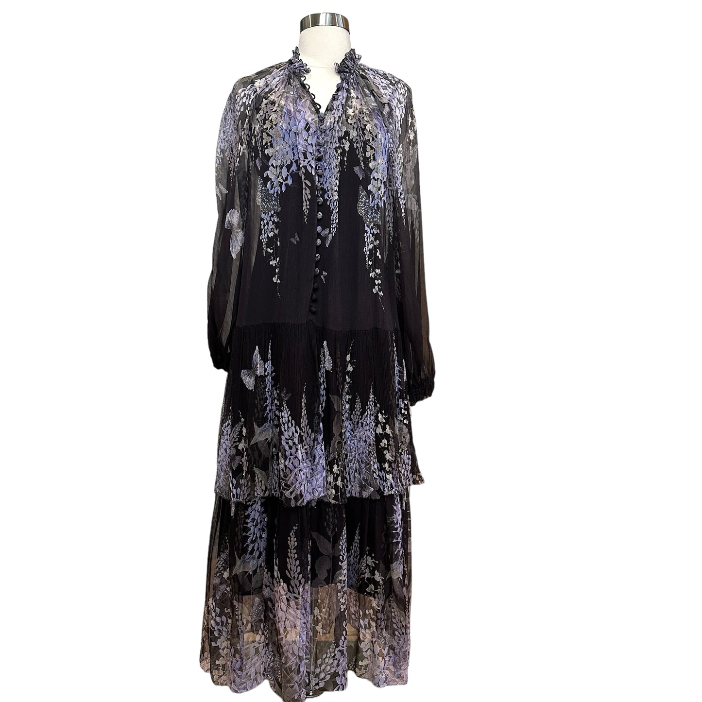 Silk Floral Dress - S/M