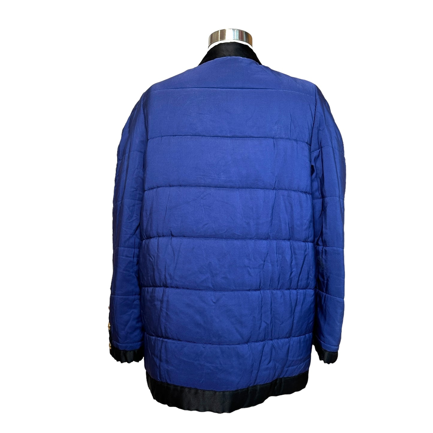 Blue & Black Puffer Jacket - L
