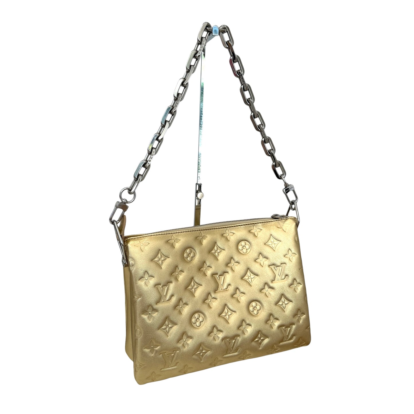 Gold Monogram Coussin Bag PM