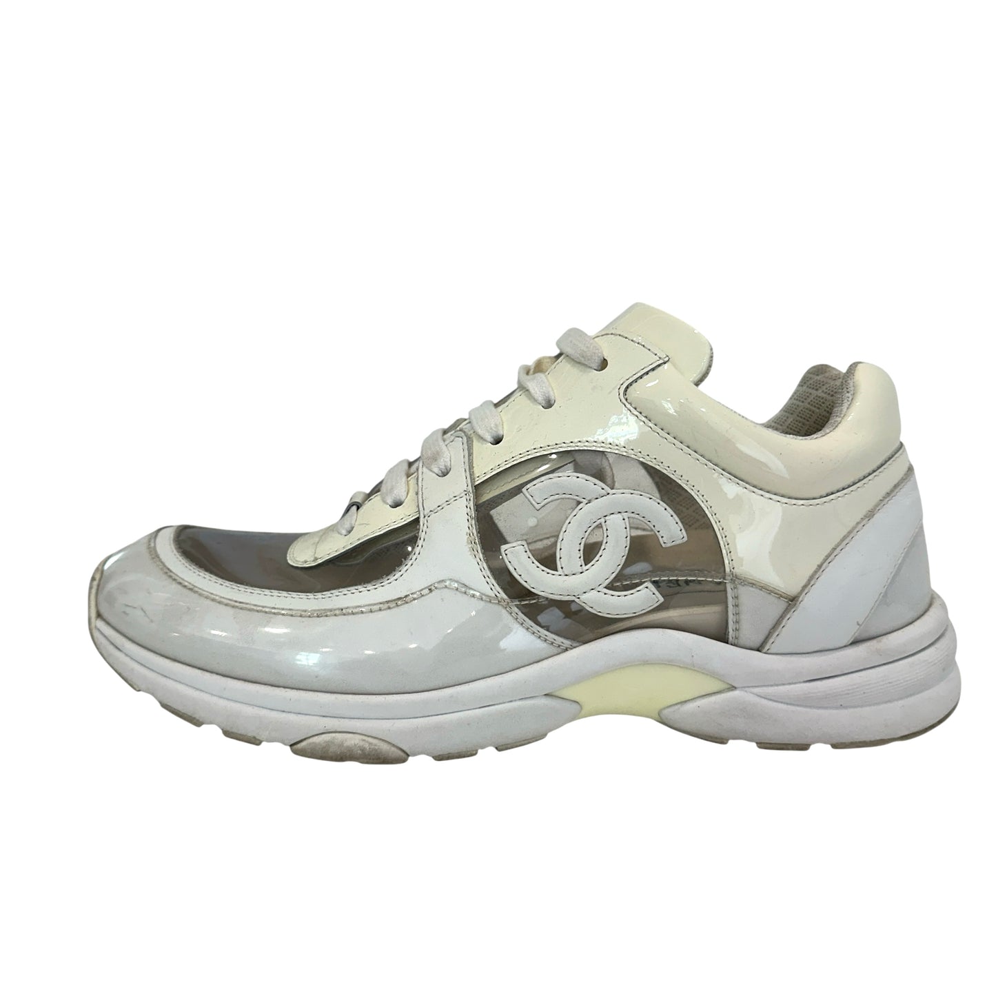 White Plexi Logo Sneakers - 9.5