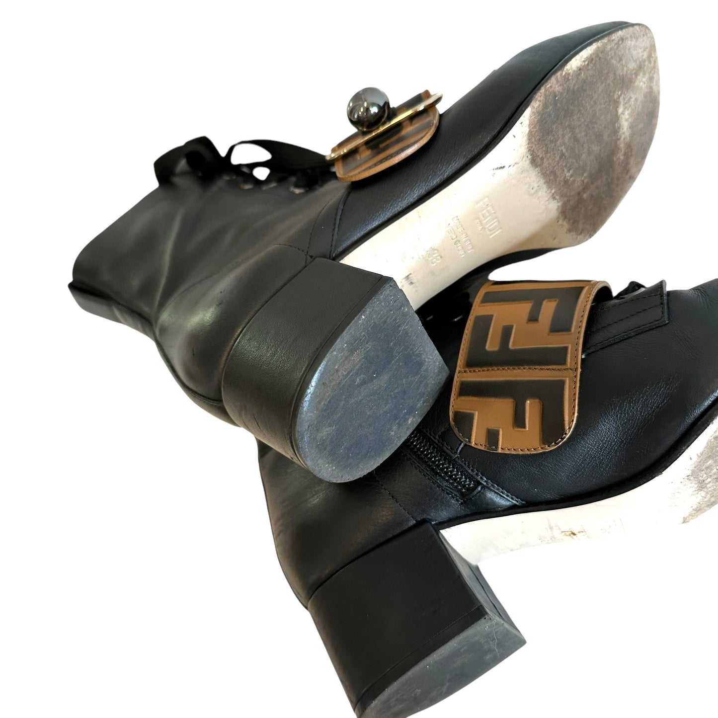 Black Logo Boots - 8