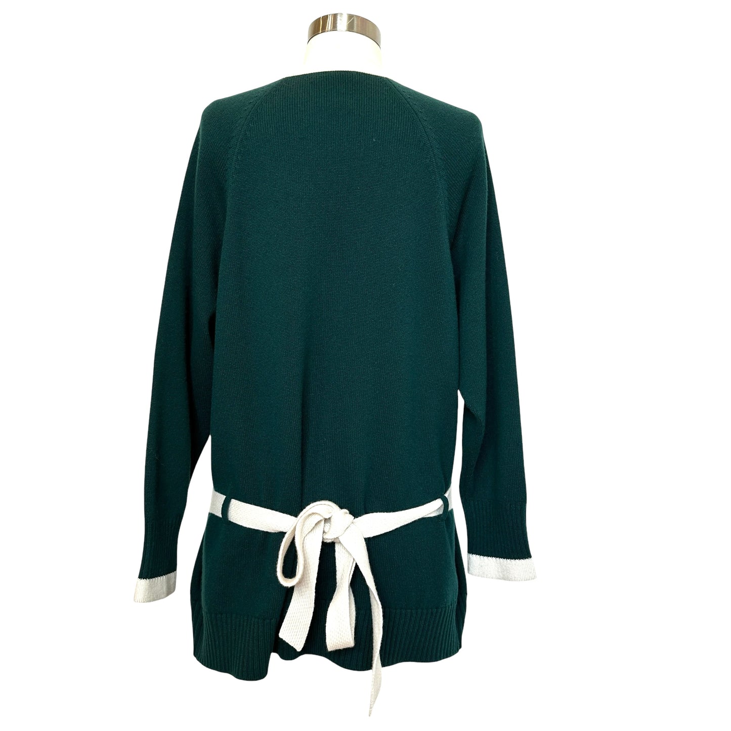 Green Cashmere Cardigan - L