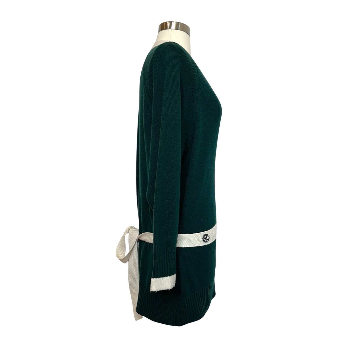 Green Cashmere Cardigan - L