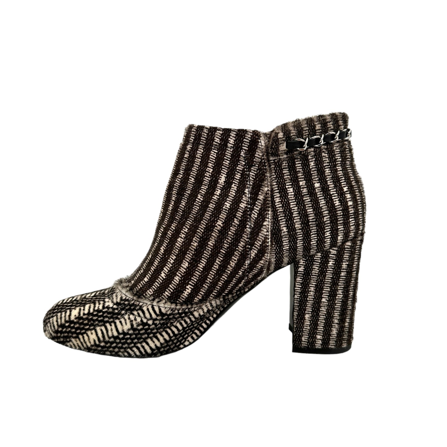 Tweed Heeled Boots - 9