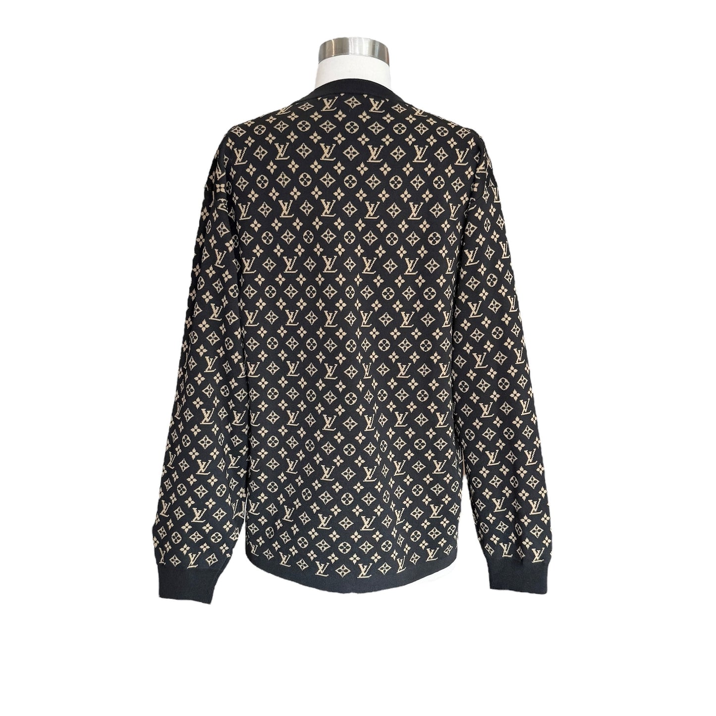 Black & Cream Monogram Sweater - M/L