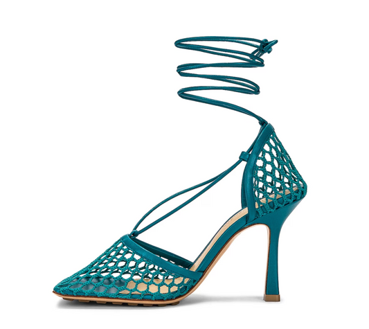 Mesh & Leather Heels - 8.5