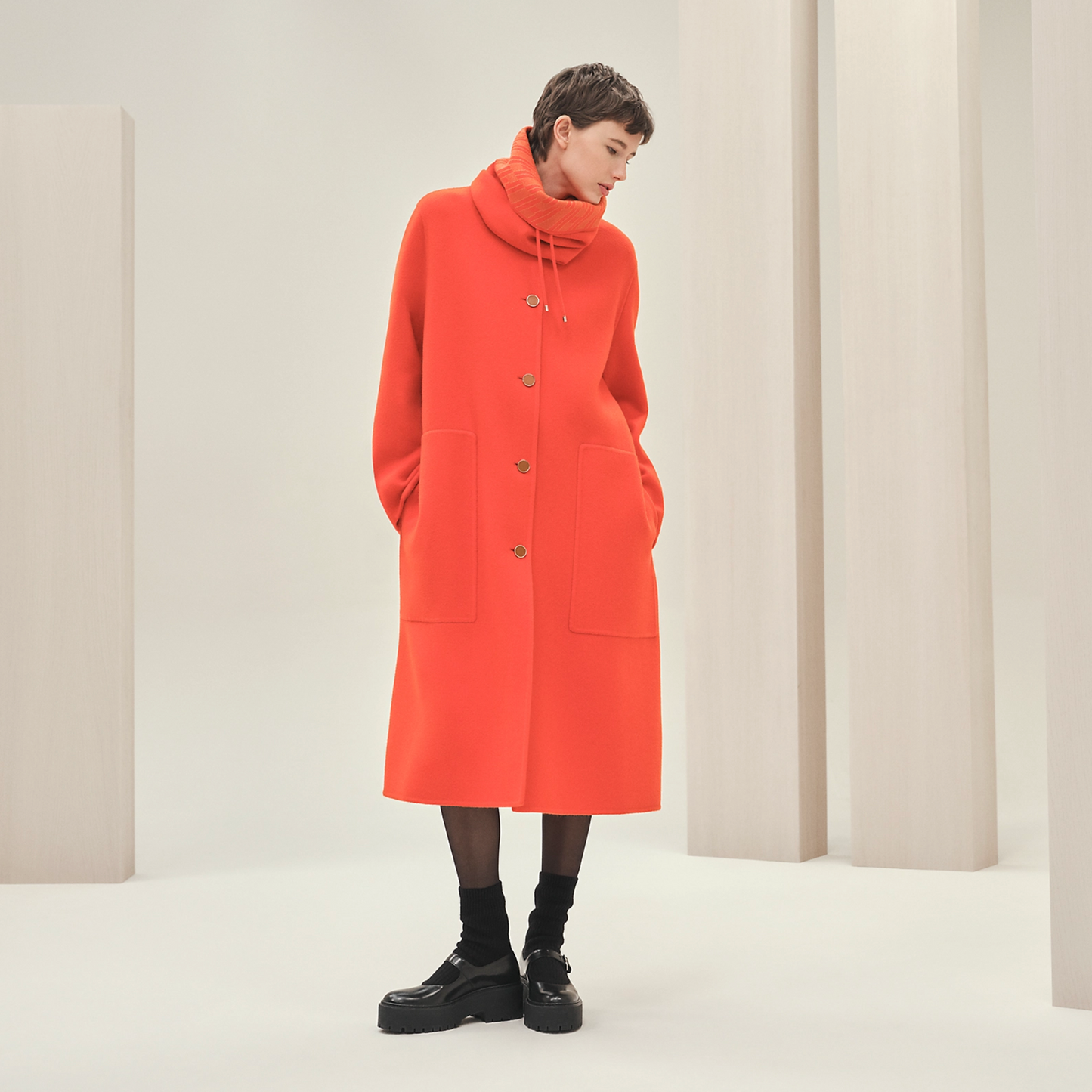 Wrap Cashmere Coat - XS