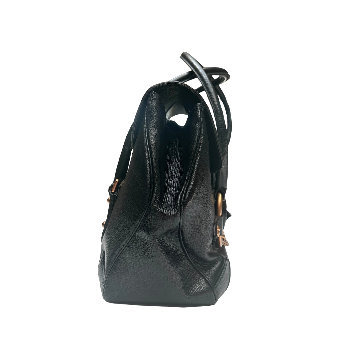Large Black Leather Bag