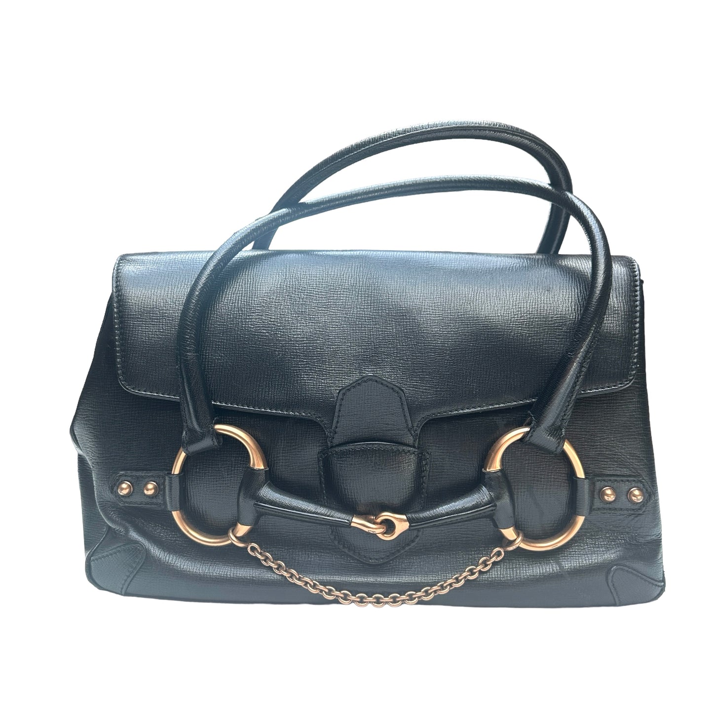 Large Black Leather Bag