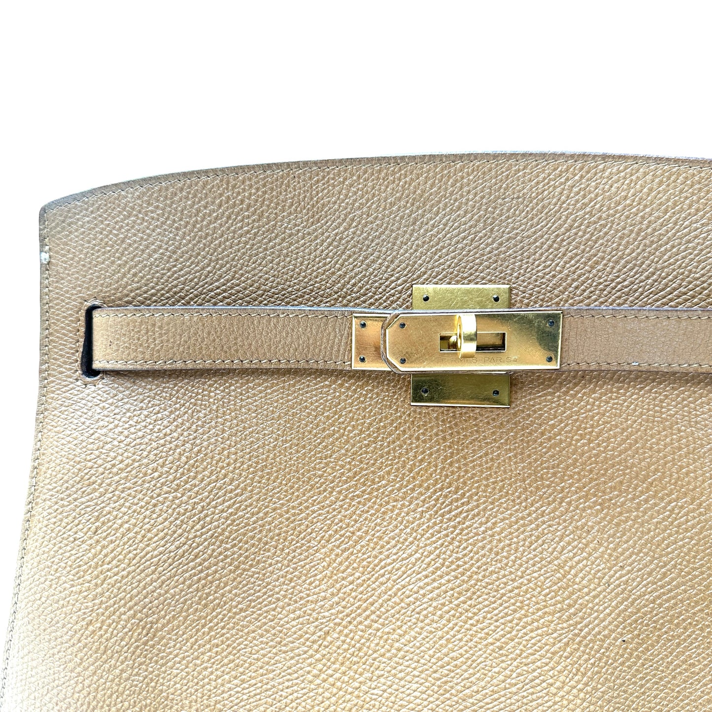Vintage Kelly Sport Gold Leather Bag