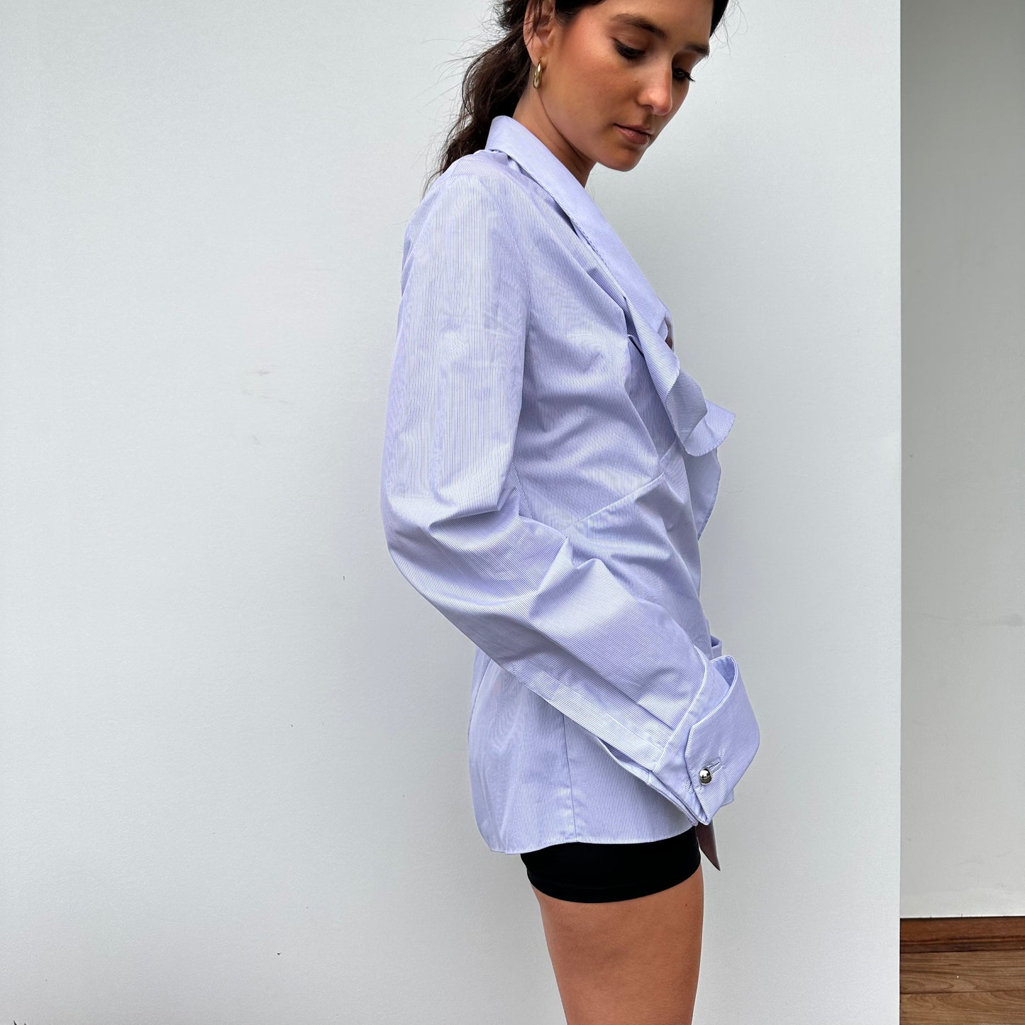 Light Blue Asymmetrical Shirt - M