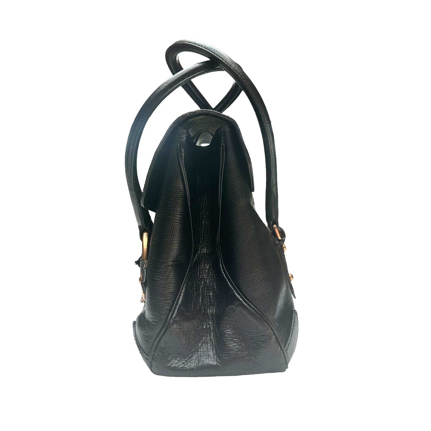 Large Black Leather Bag