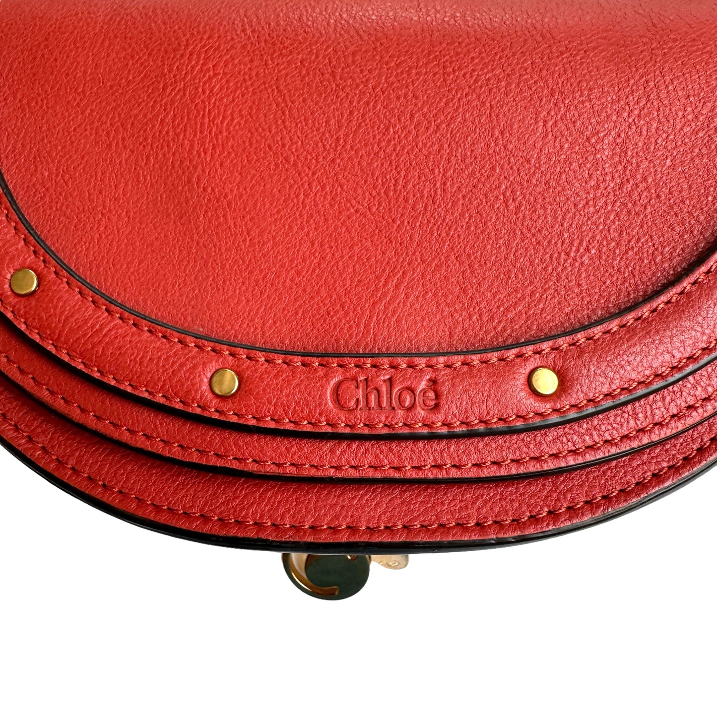 Nile Orange Leather Bracelet Bag